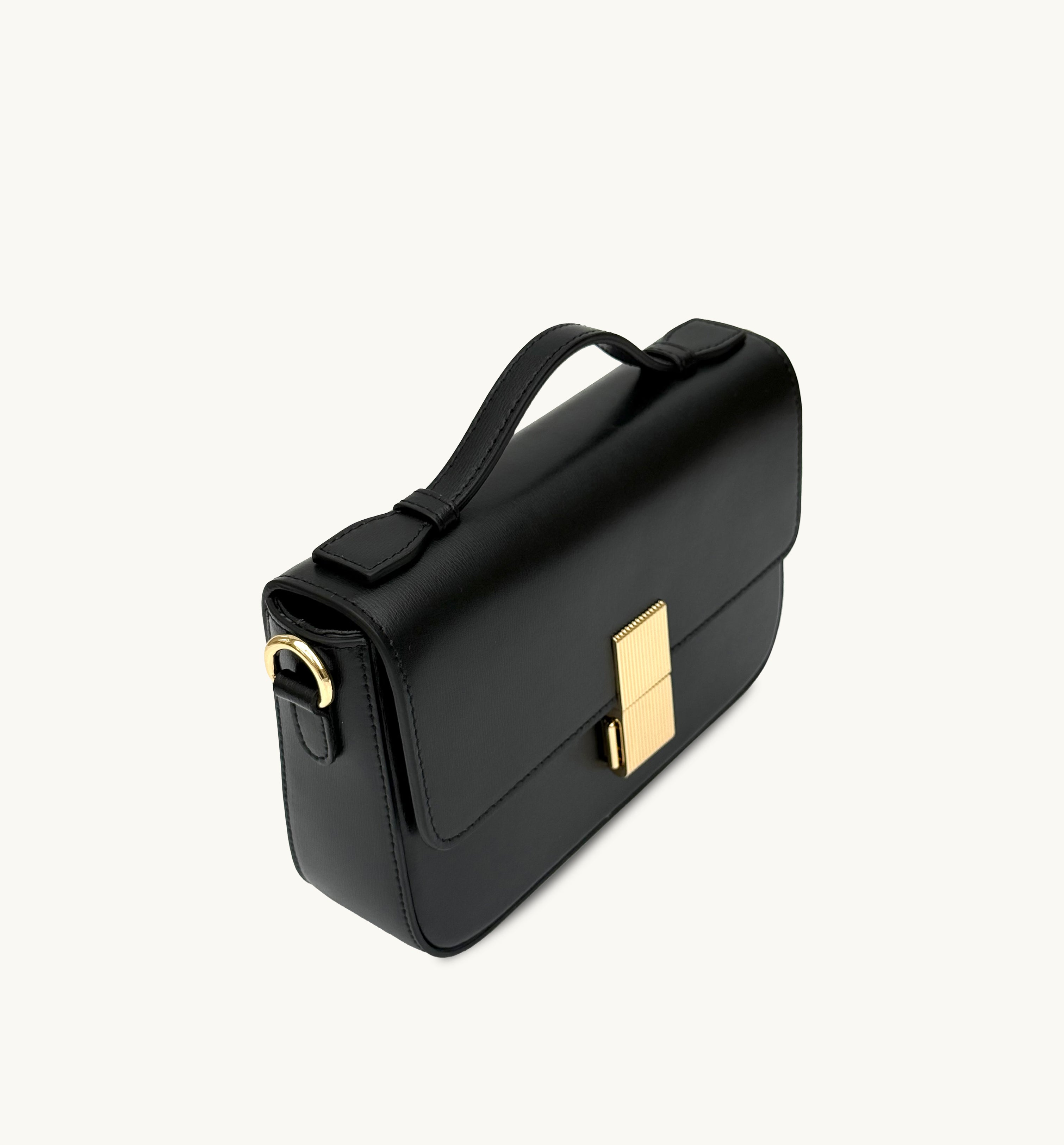 The Flora Black Leather Bag