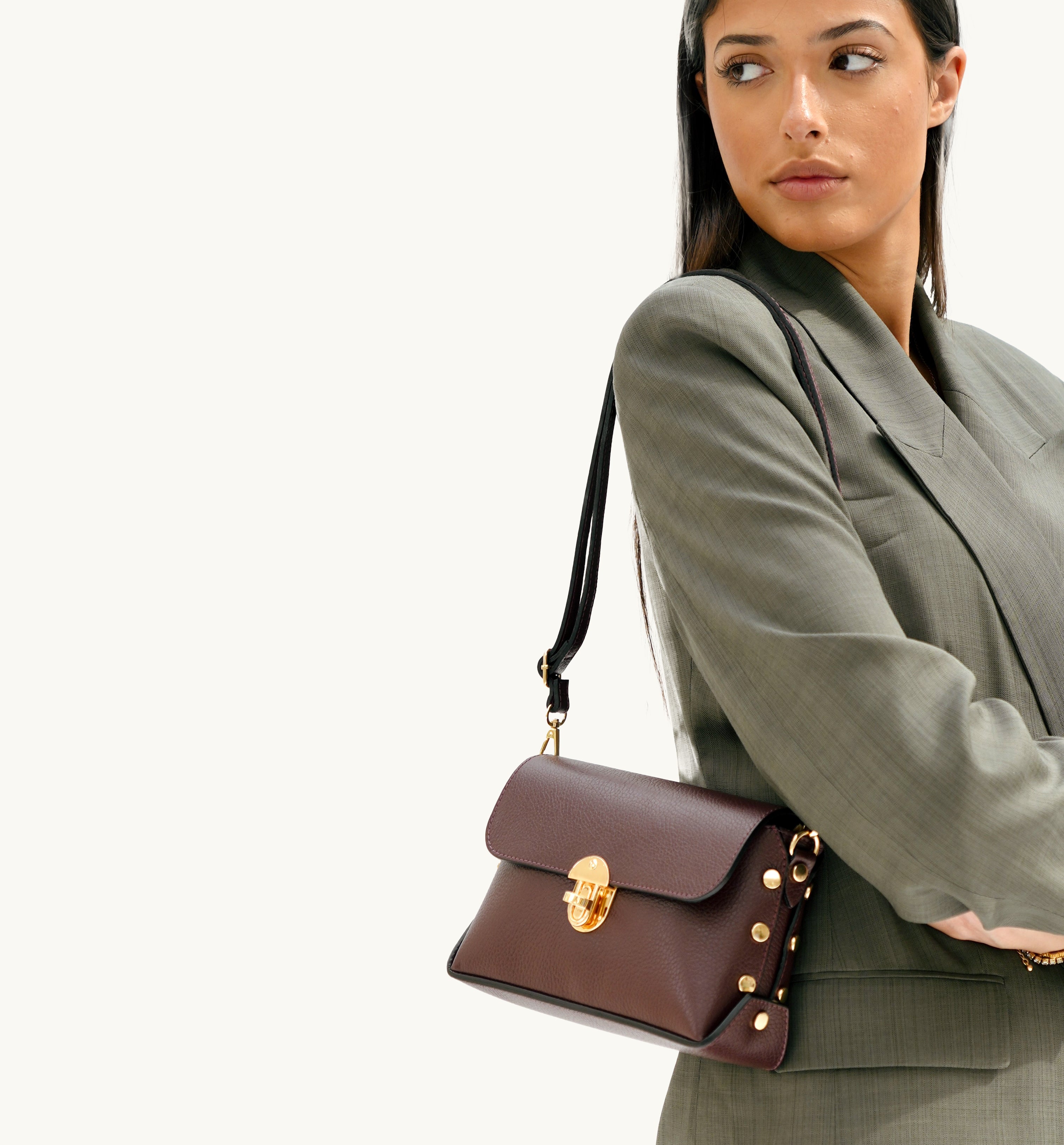 The Bloxsome Burgundy Leather Crossbody Bag