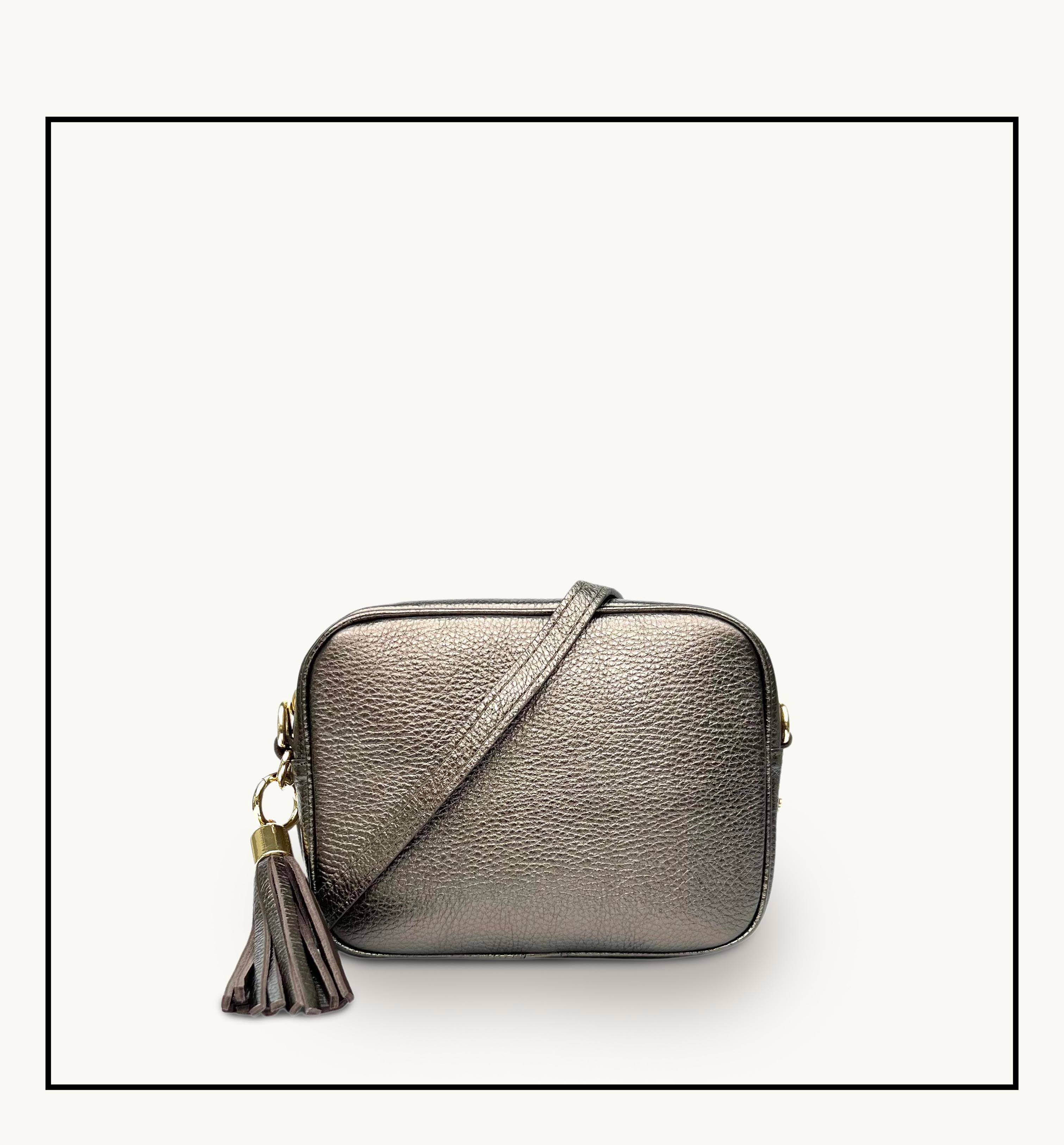 The Tassel Bronze Leather Crossbody Bag