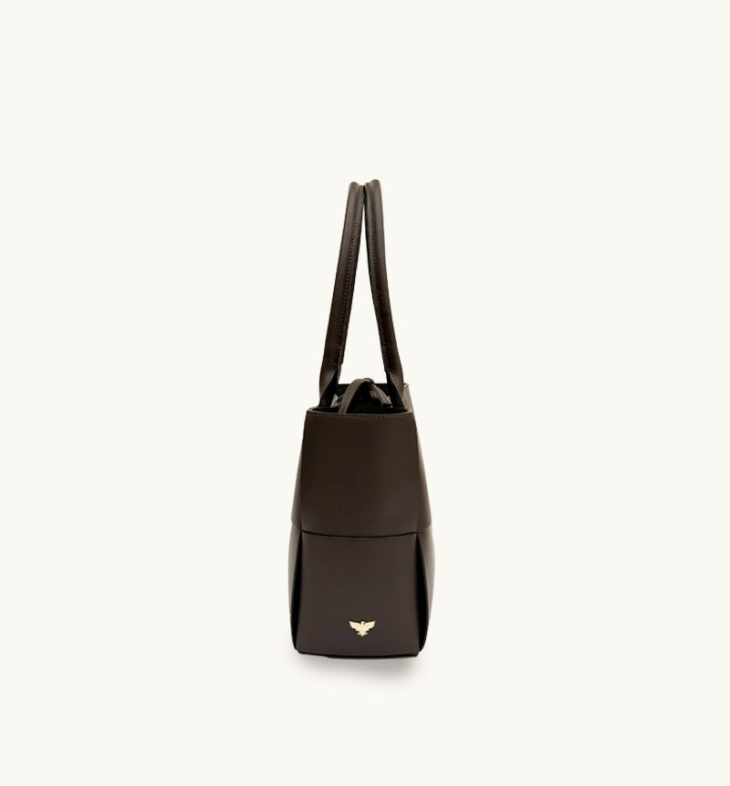 The Tori Chocolate Leather Tote