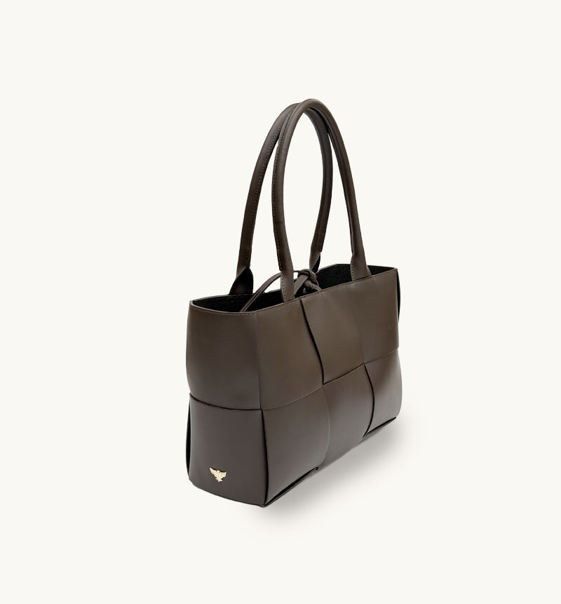 The Tori Chocolate Leather Tote