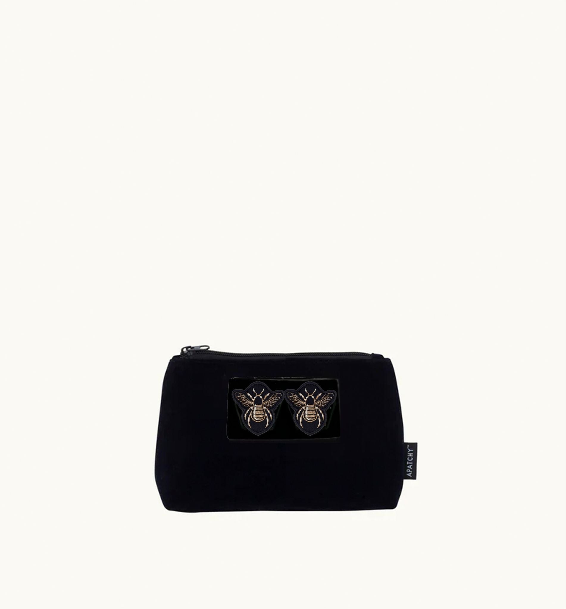 Diva Small Makeup Bag in Midnight Navy Velvet