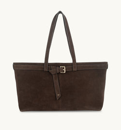 The Esme Chocolate Suede Bag