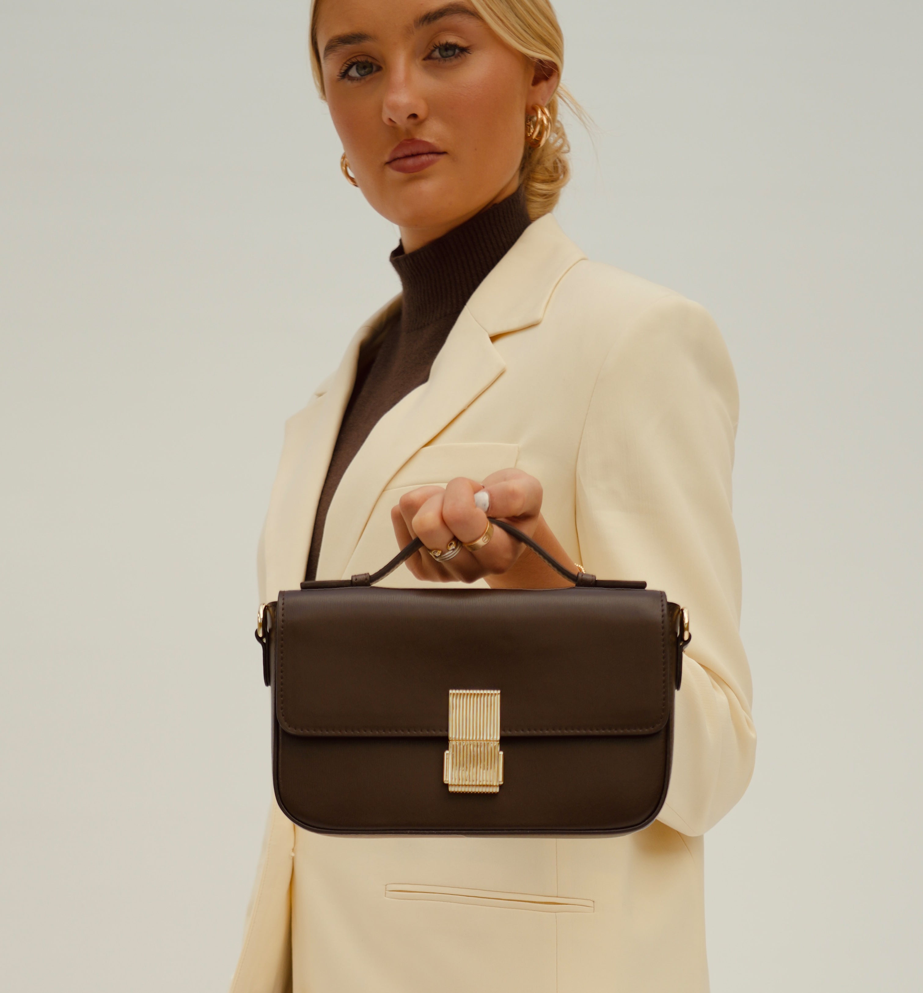 The Flora Chocolate Leather Bag
