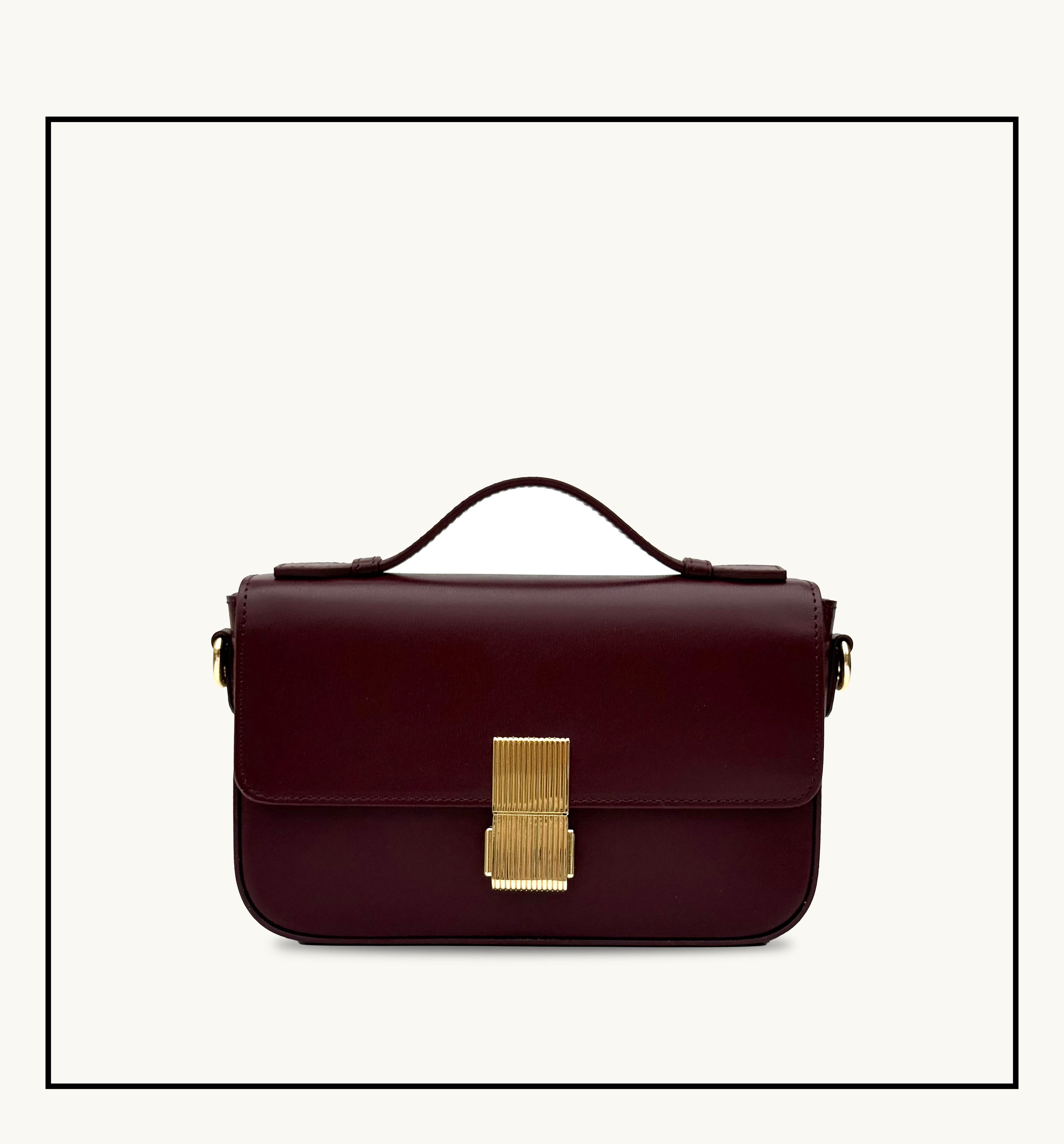 The Flora Burgundy Leather Bag