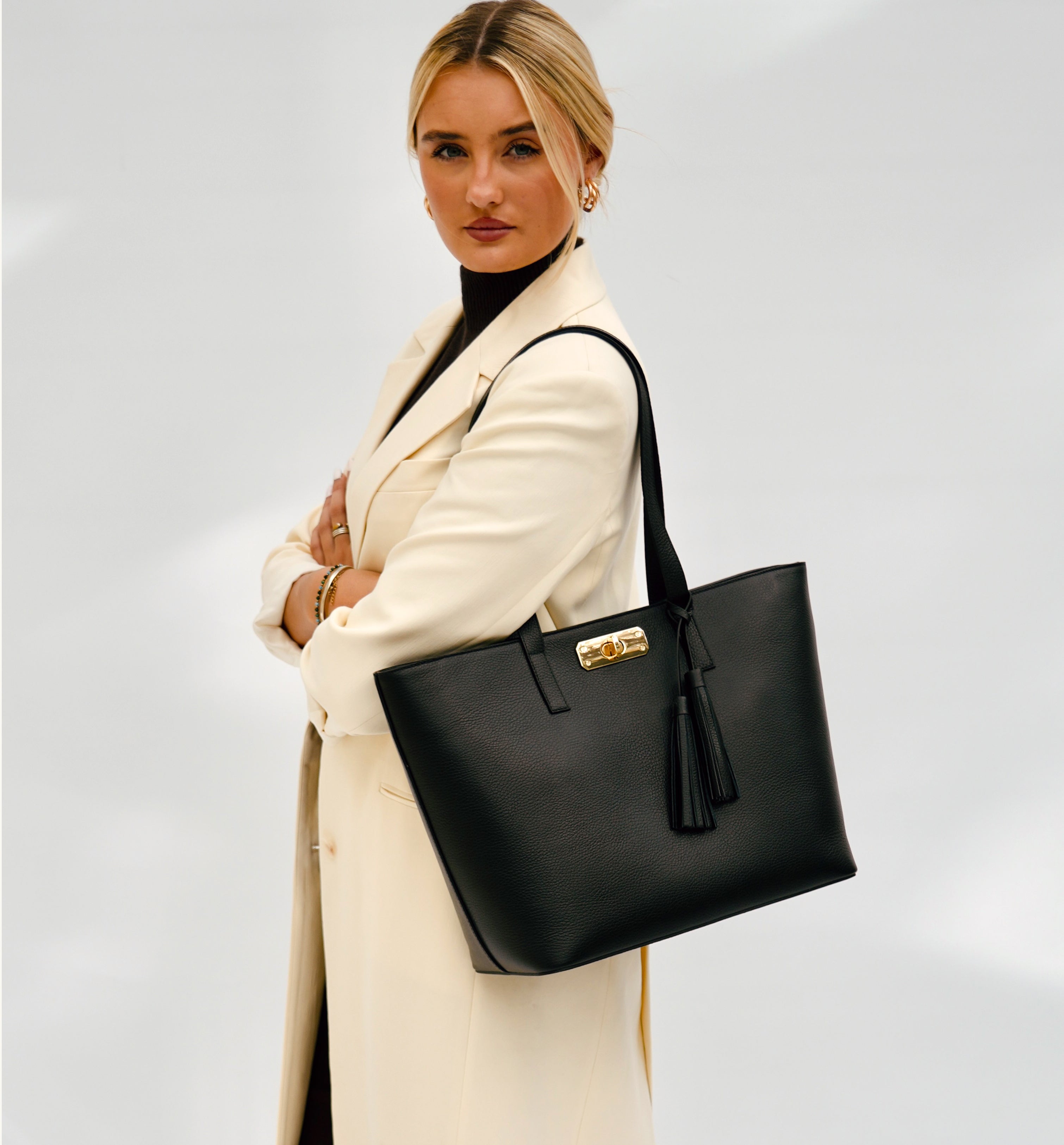 The Kate Black Leather Bag
