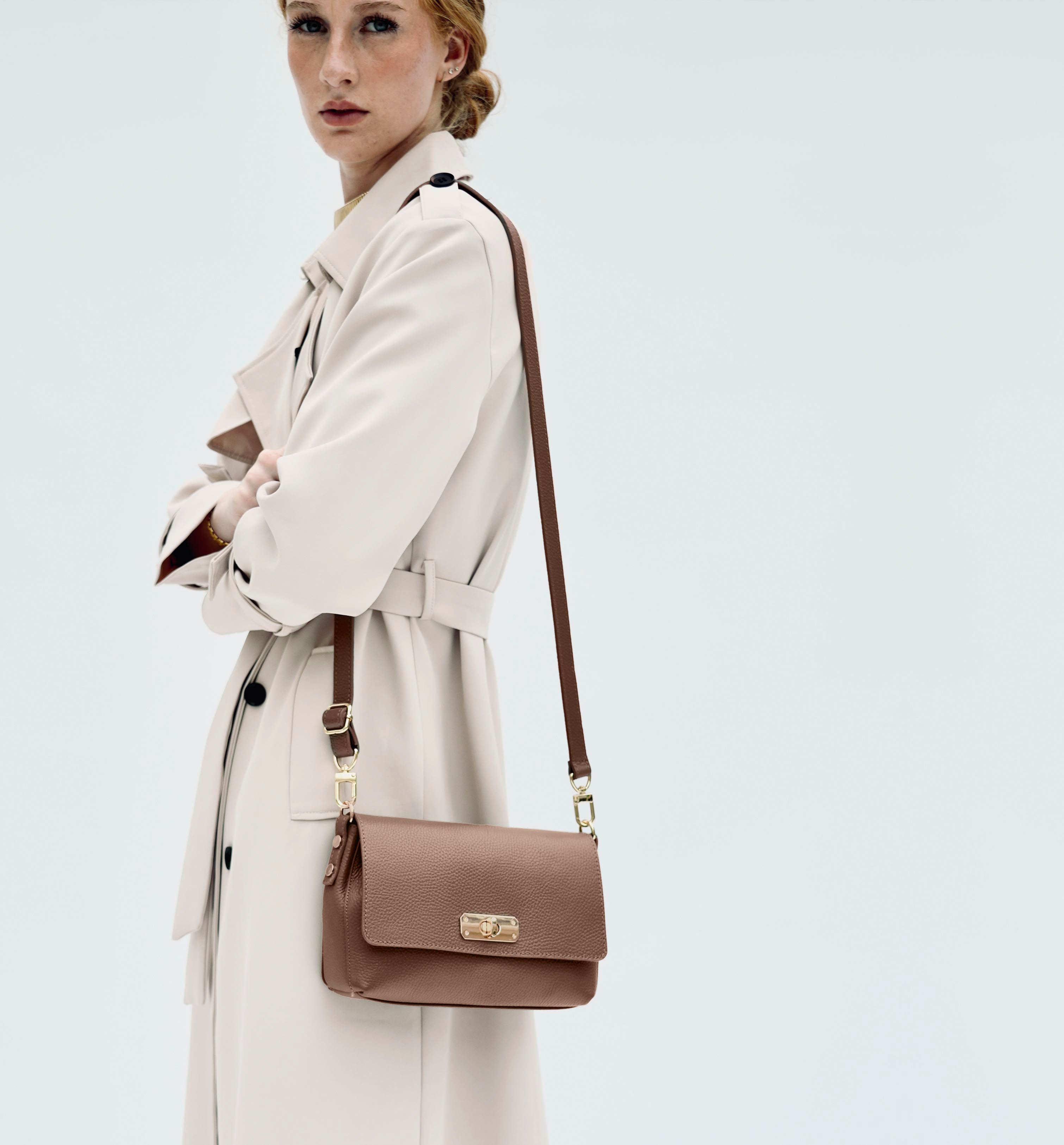 The Maisie Midi Mink Leather Bag
