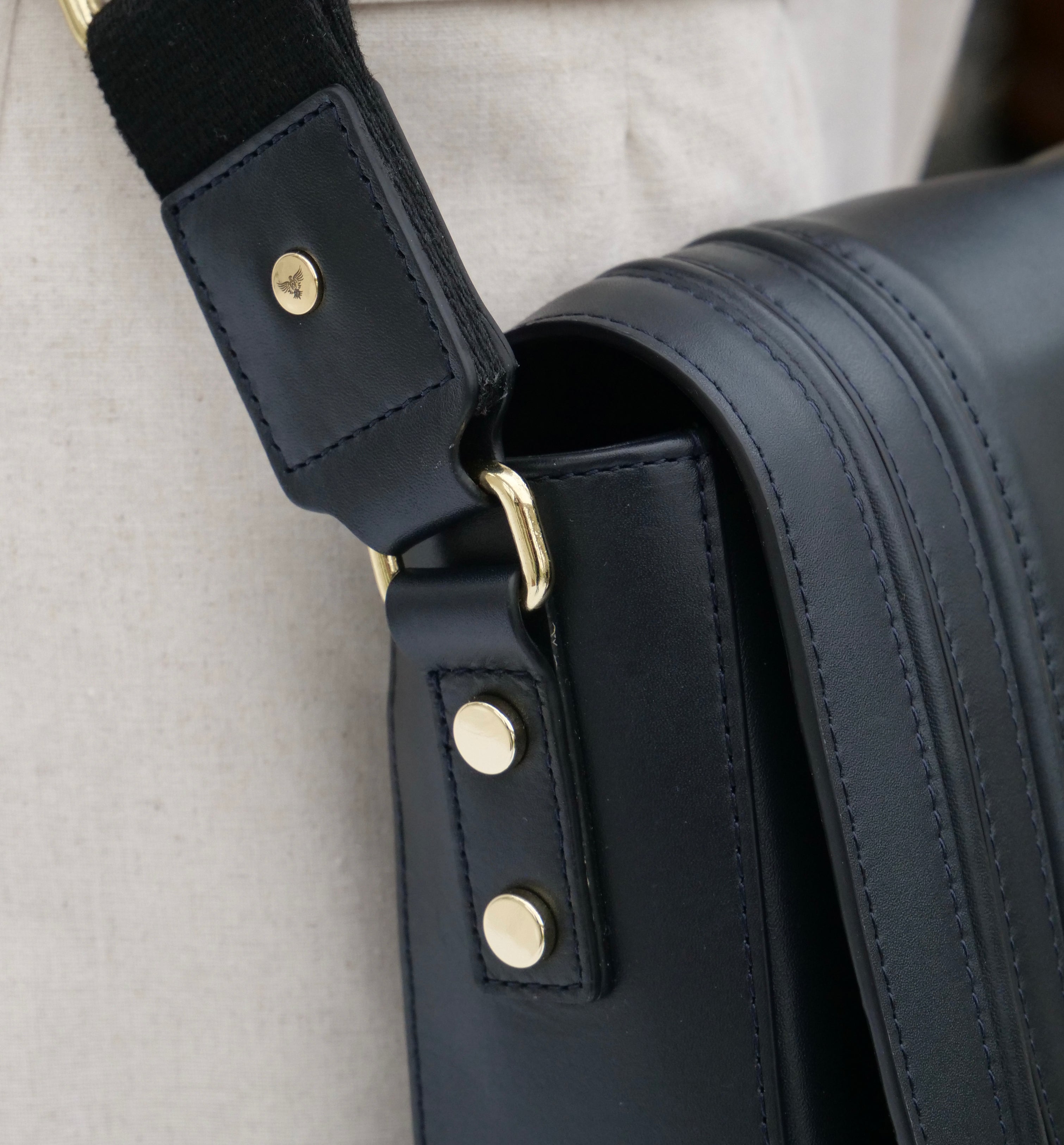 The Mimi Midi Black Leather Bag