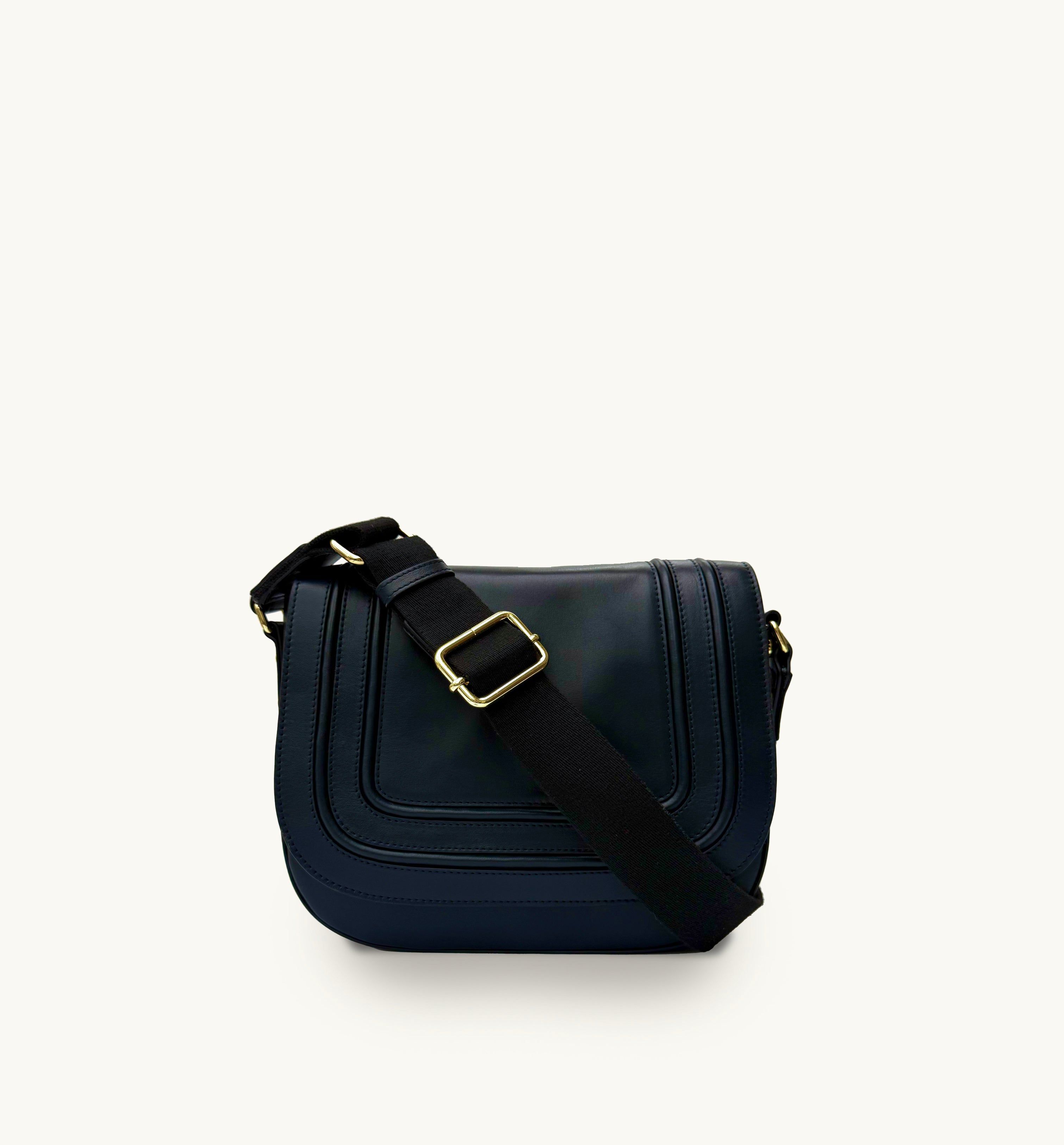 The Mimi Maxi Navy Leather Bag