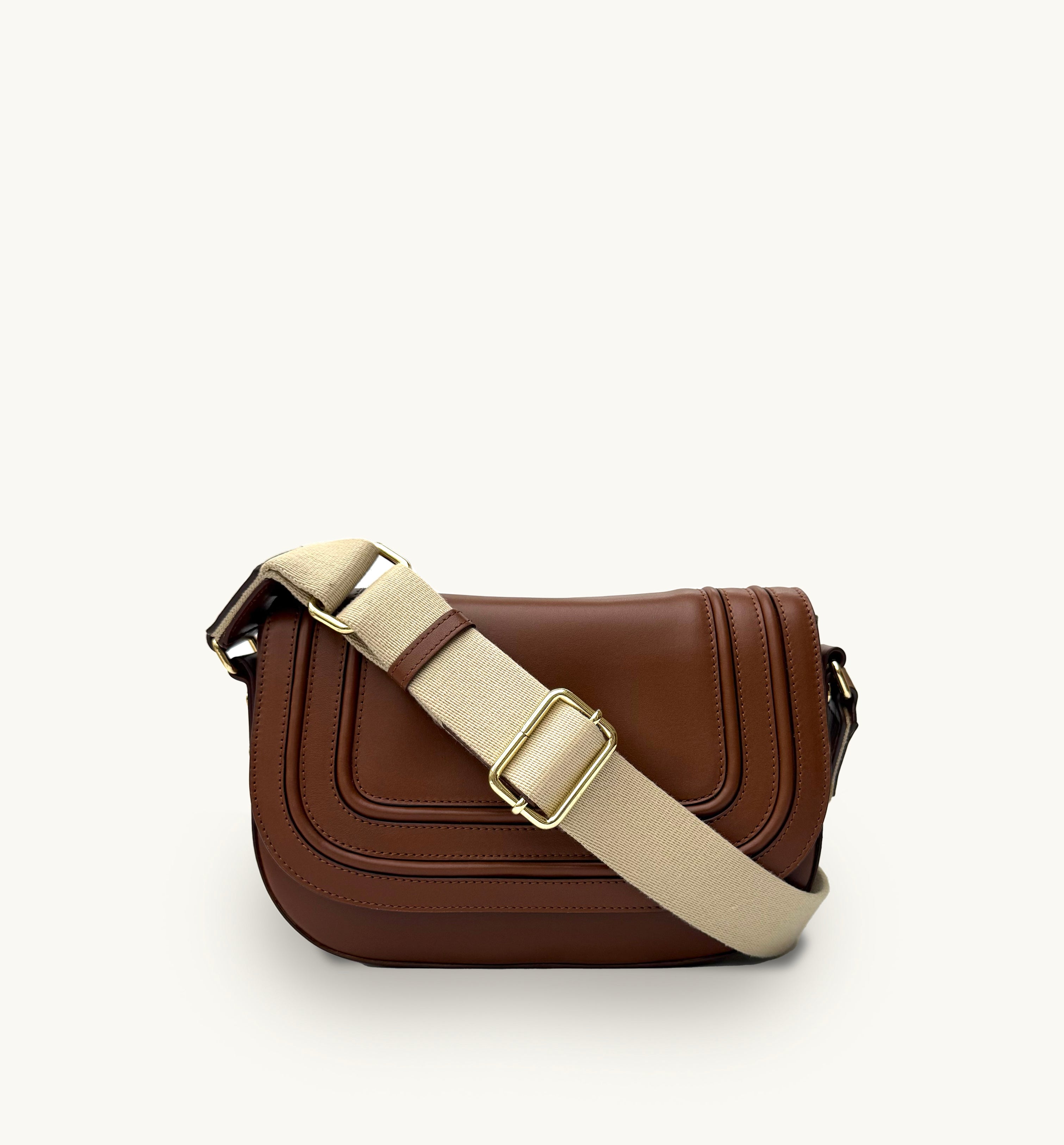 The Mimi Midi Tan Leather Bag