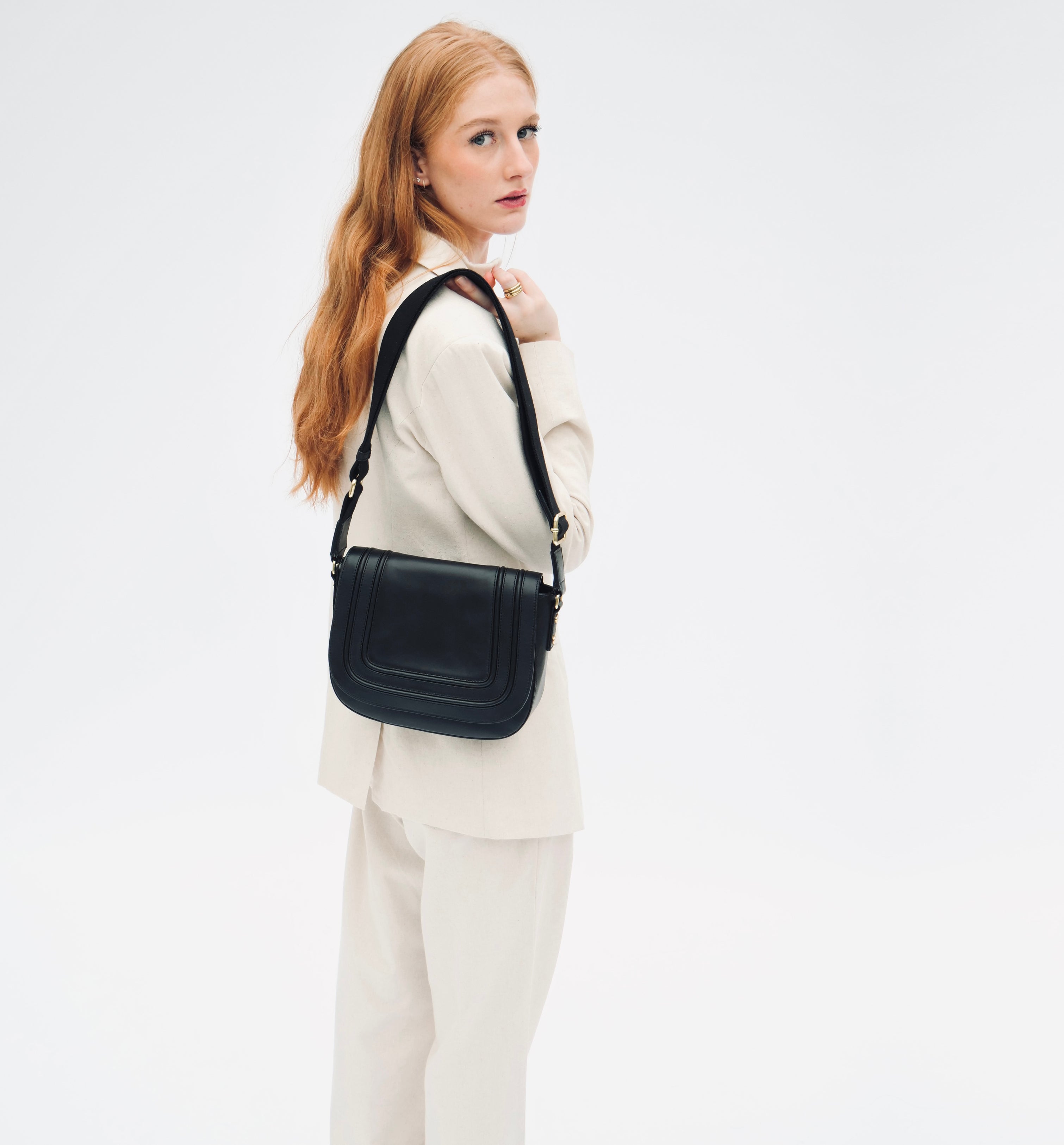 The Mimi Maxi Black Leather Bag