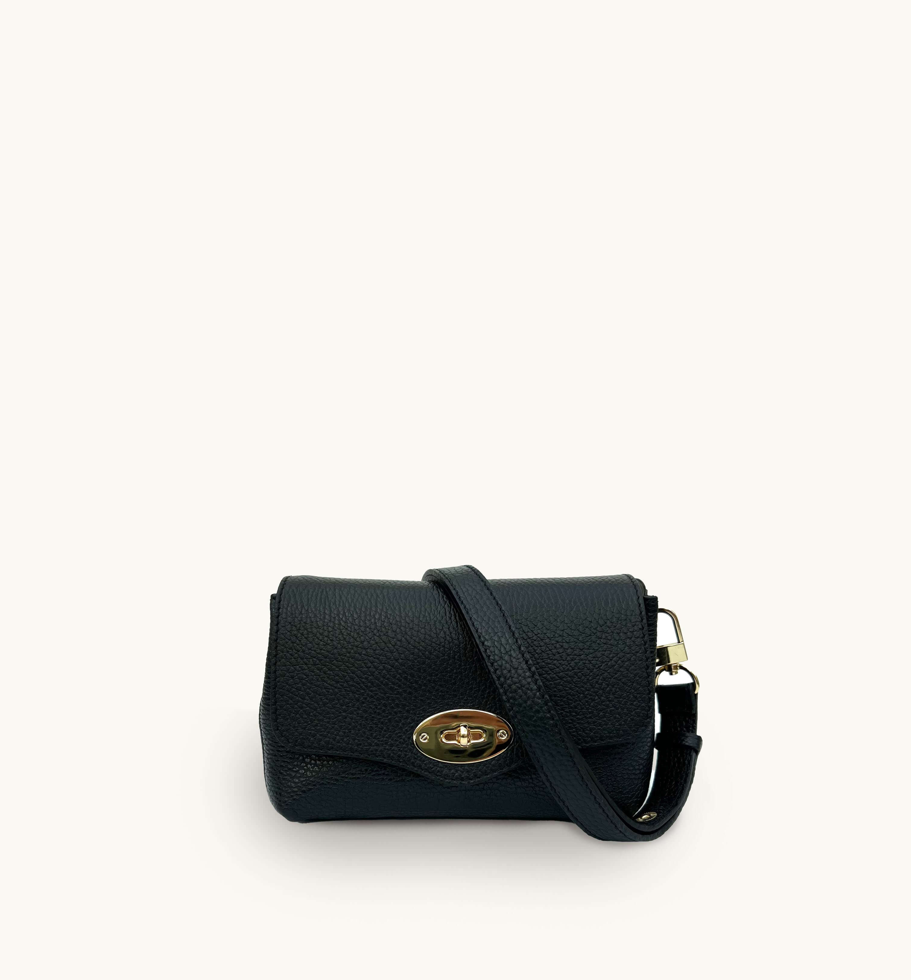 The Maddie Black Leather Bag