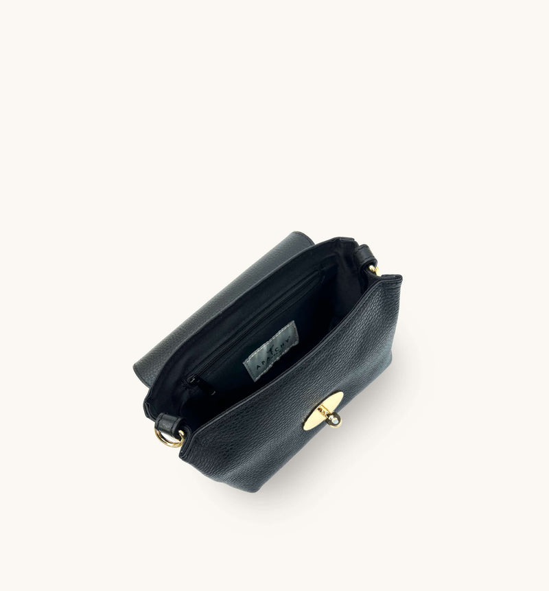 The Maddie Black Leather Bag