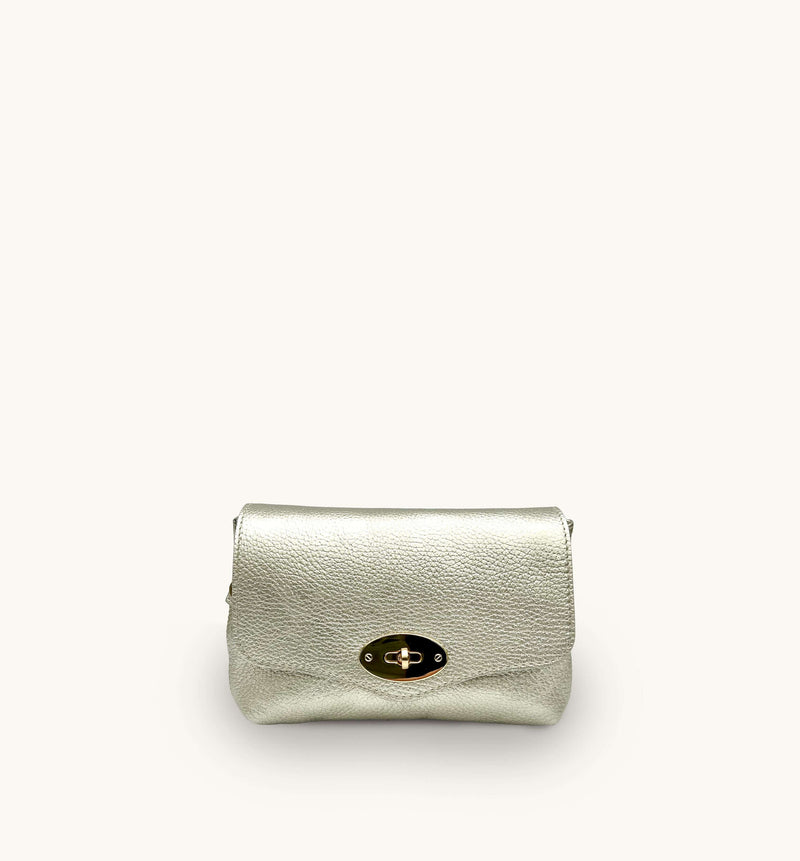 The Maddie Gold Leather Bag