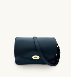 The Maddie Maxi Navy Leather Bag