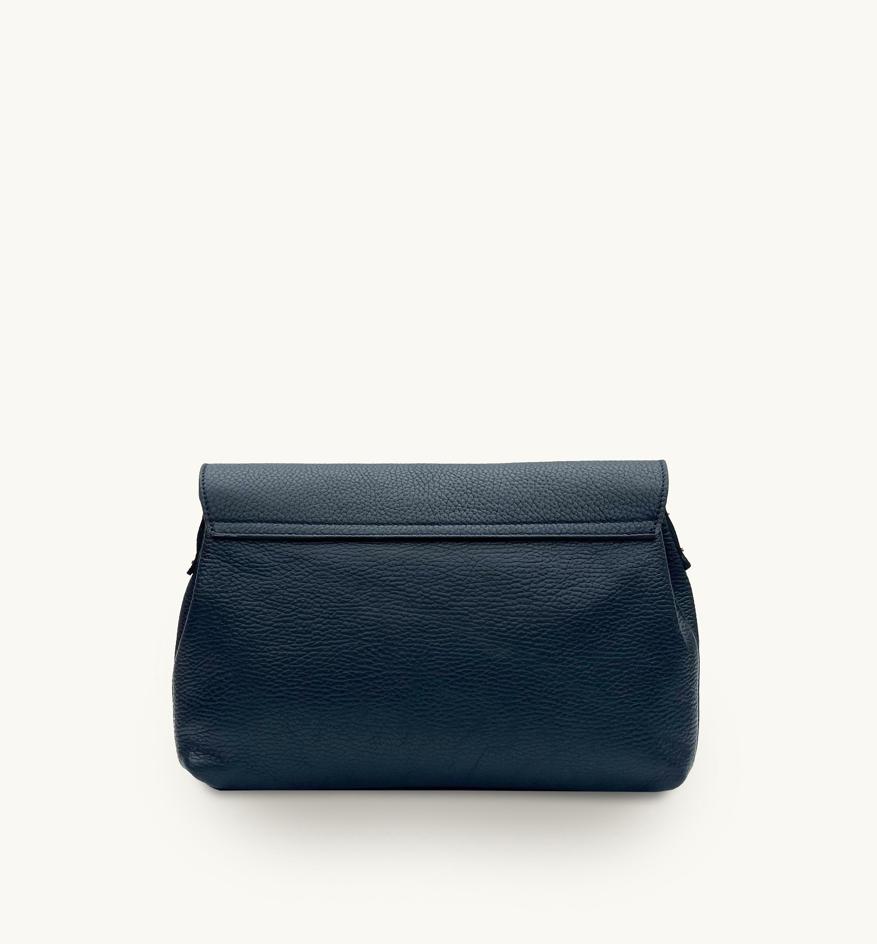 The Maddie Maxi Navy Leather Bag