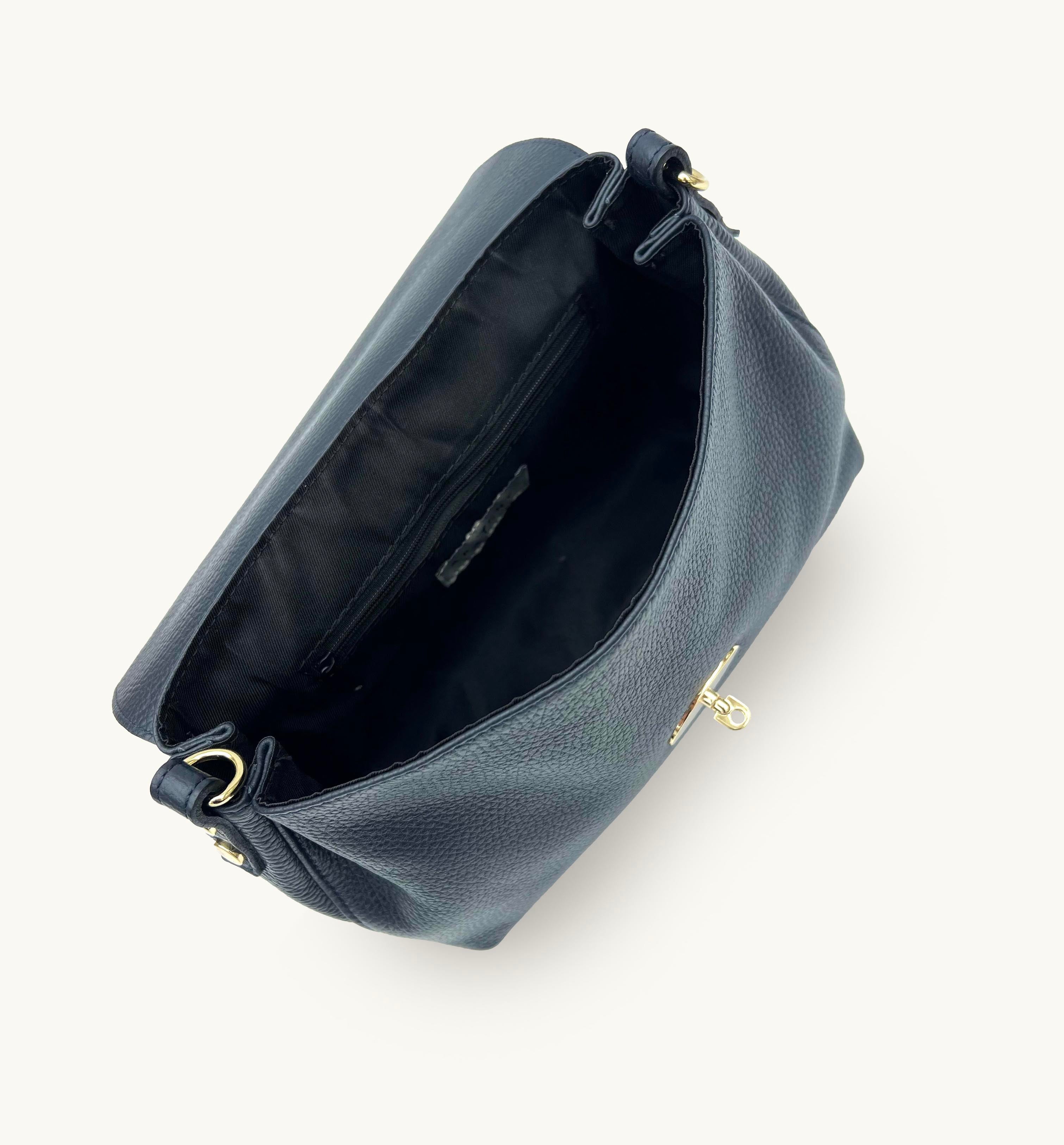 The Maddie Maxi Navy Leather Bag