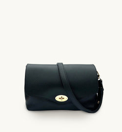 The Maddie Maxi Black Leather Bag