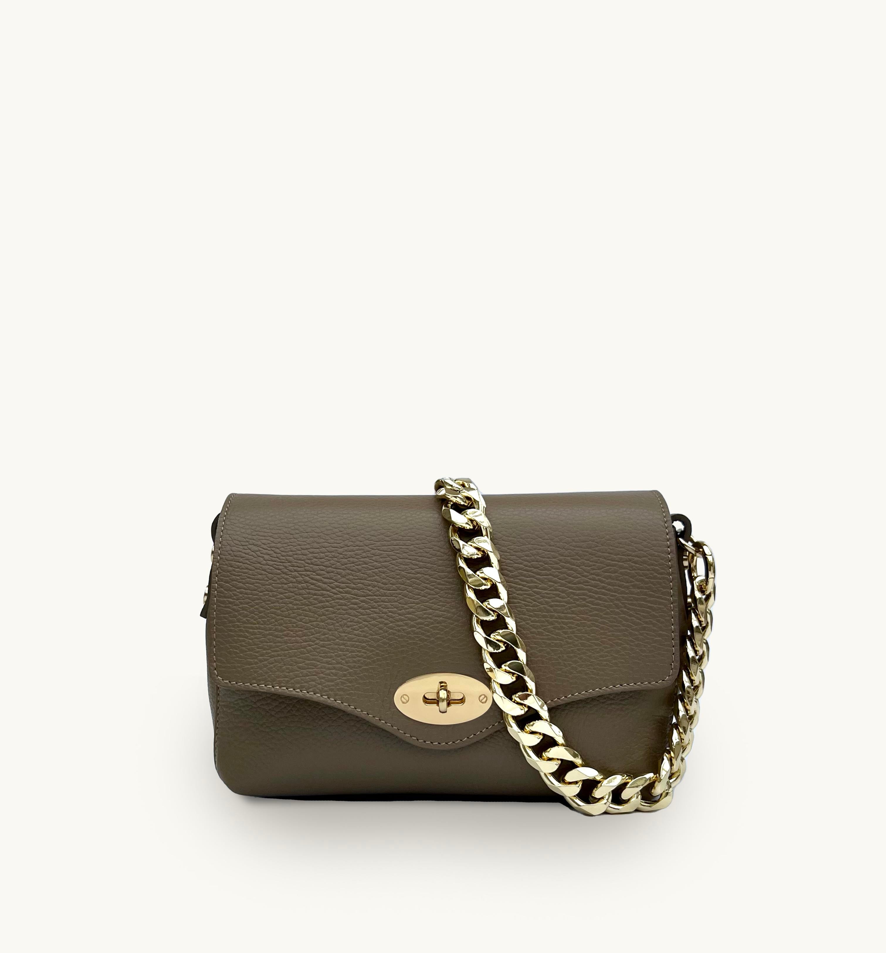 The Maddie Midi Mushroom Leather Bag