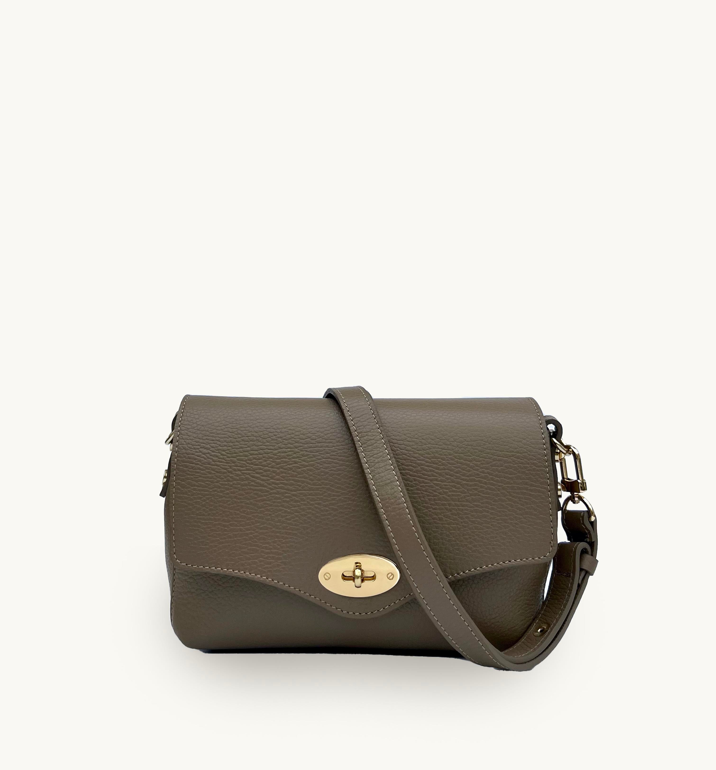 The Maddie Midi Mushroom Leather Bag