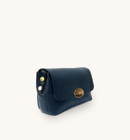 The Maddie Navy Leather Bag