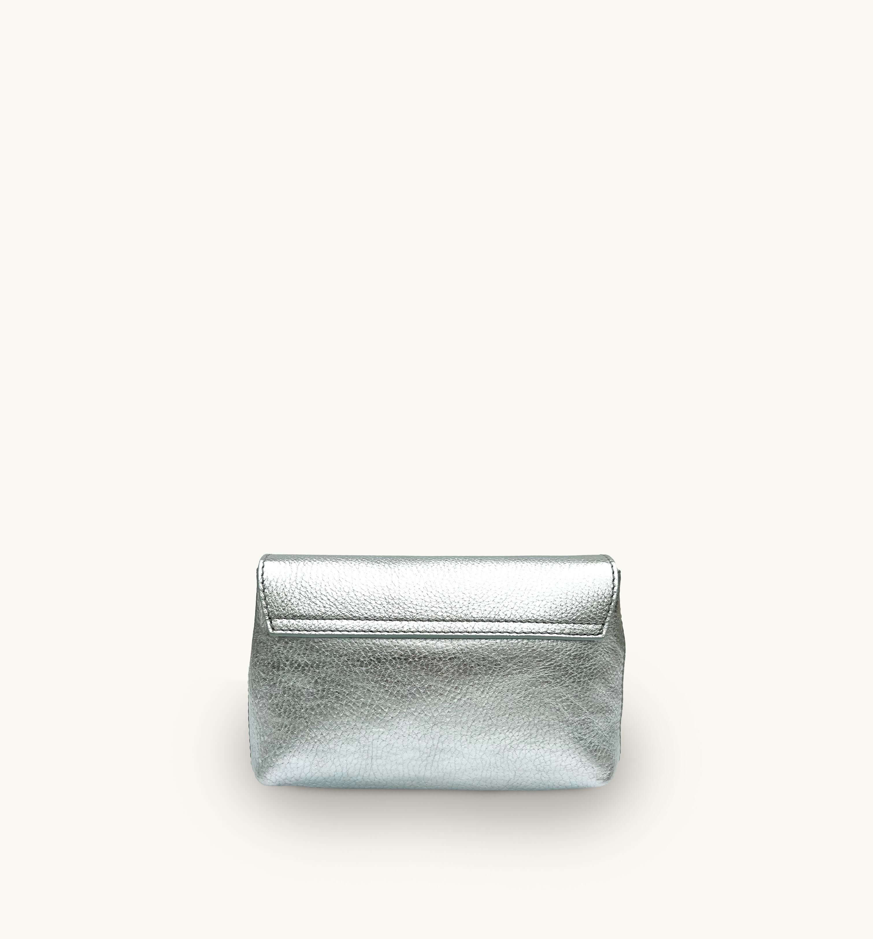 The Maddie Silver Leather Bag