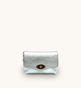 The Maddie Silver Leather Bag