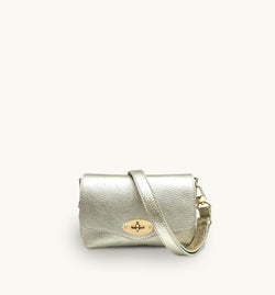 The Maddie Gold Leather Bag