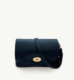 The Maddie Maxi Navy Leather Bag