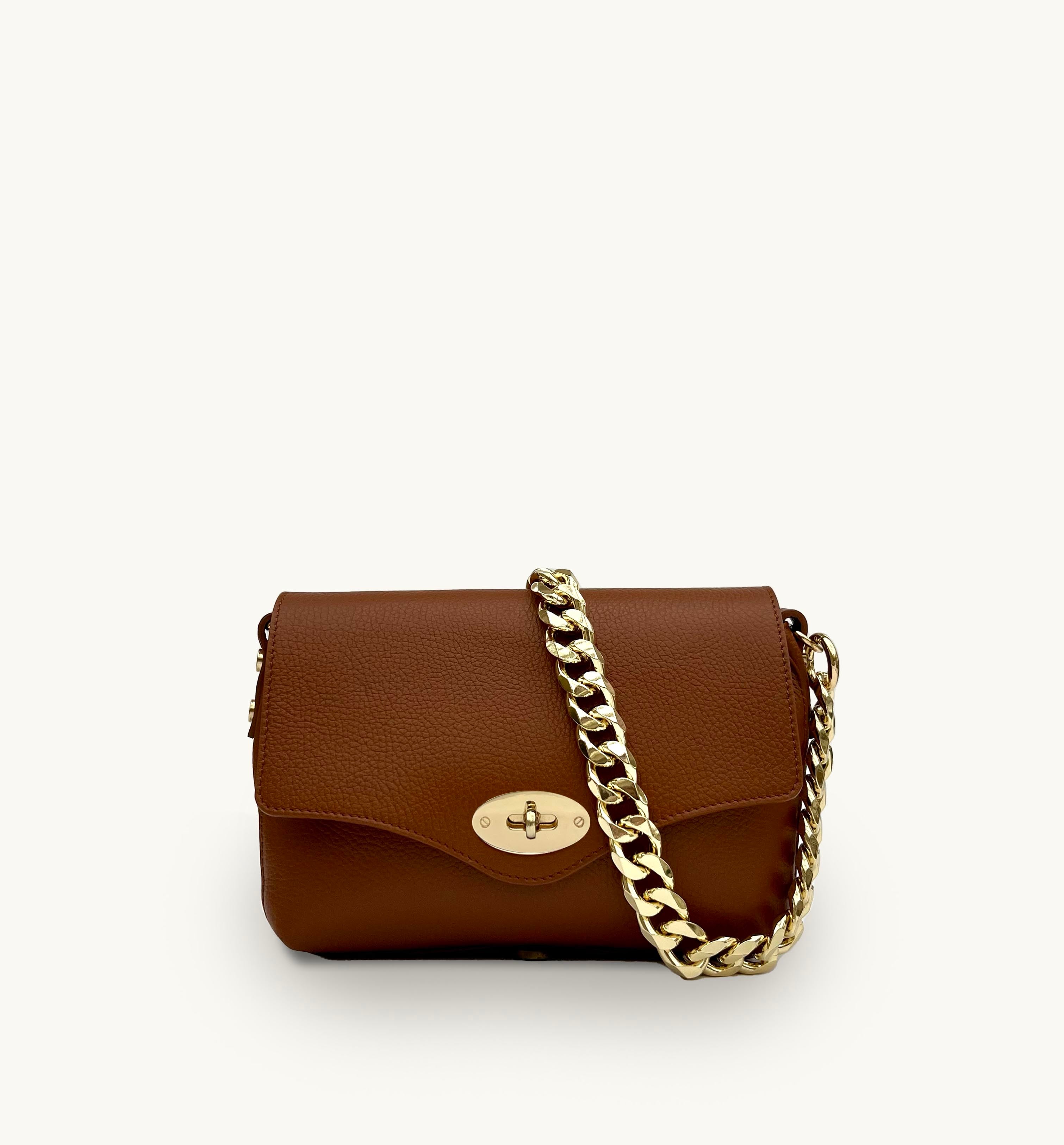 The Maddie Midi Tan Leather Bag