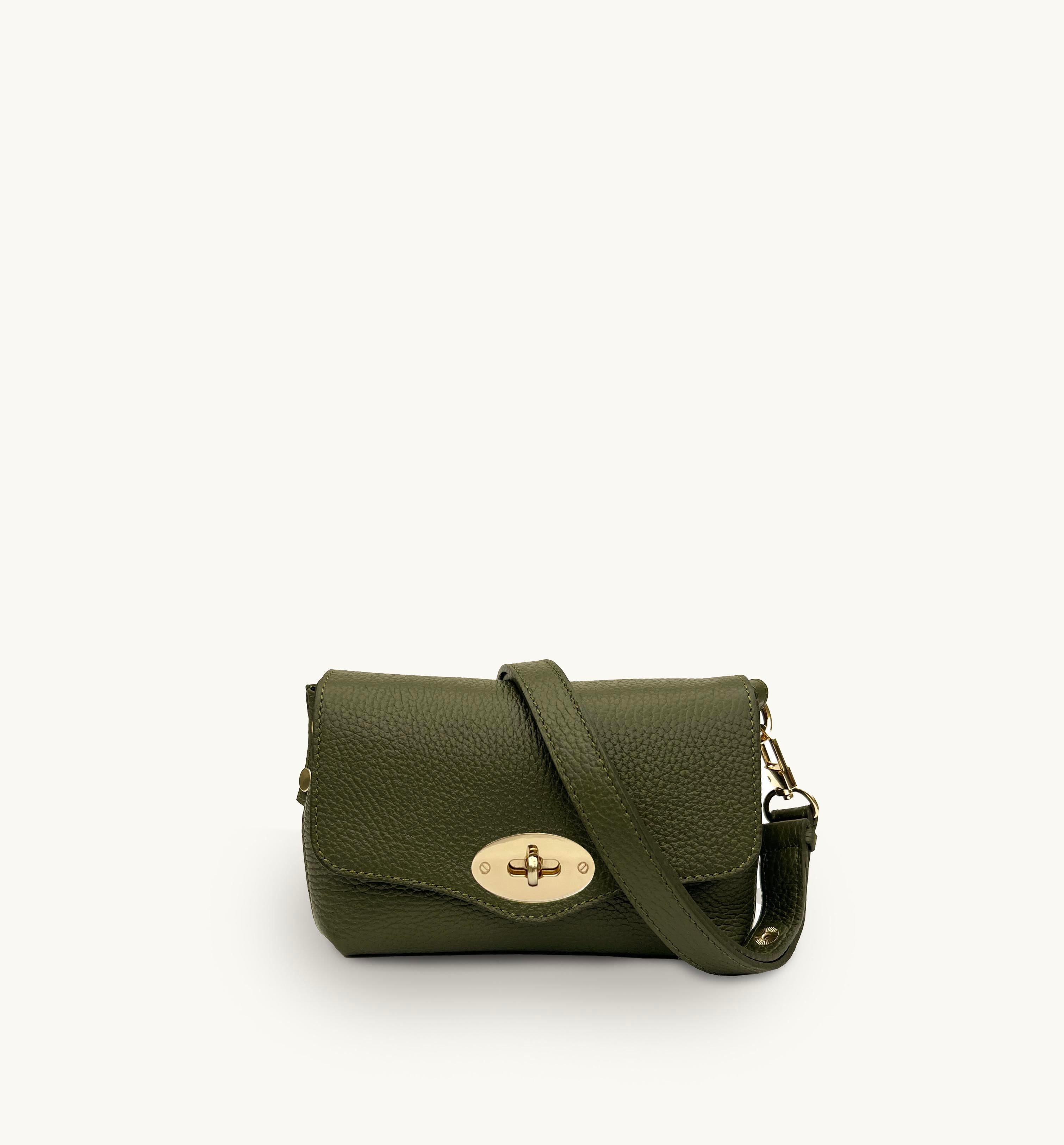 Olive leather bag on sale