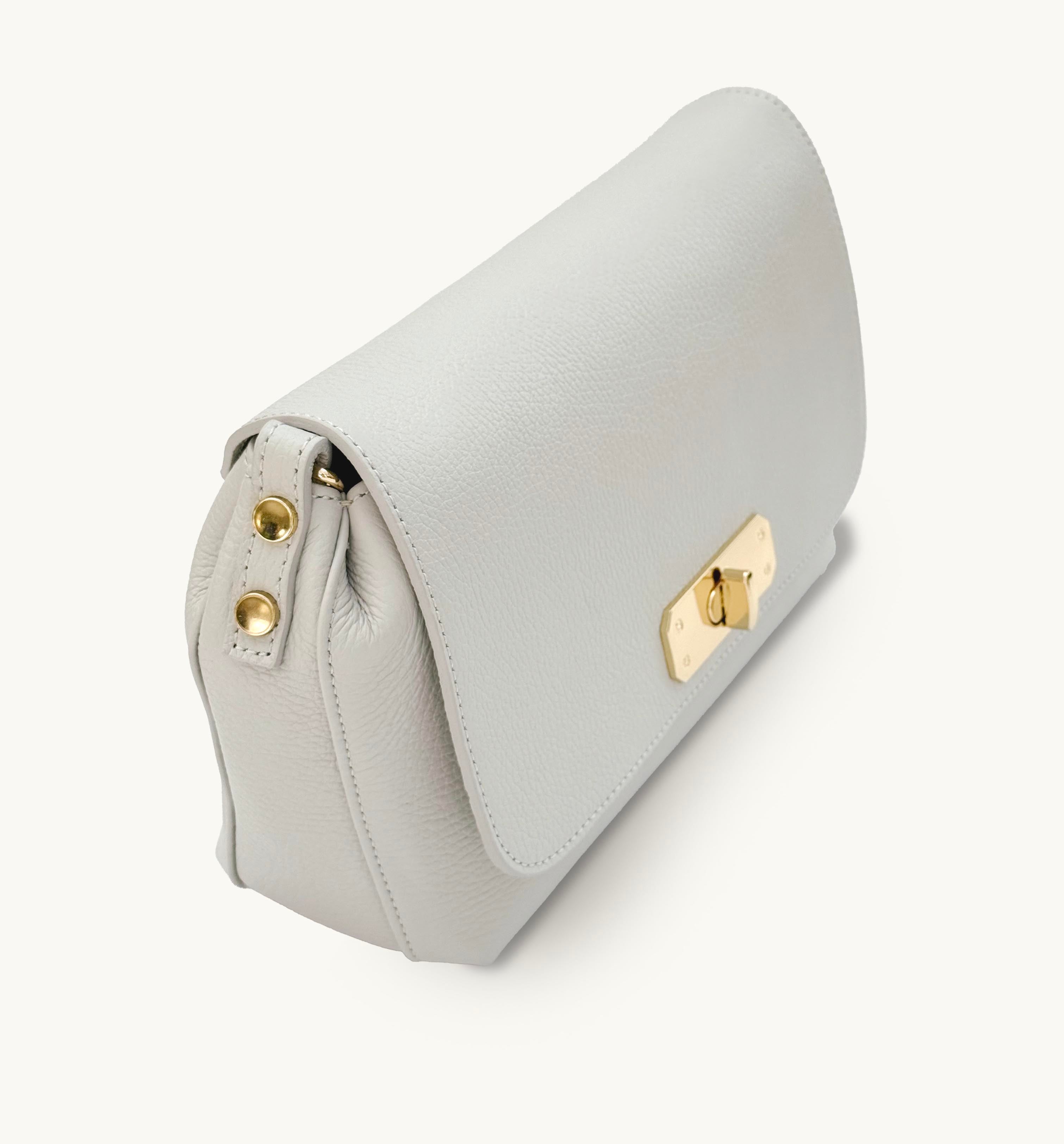 The Maisie Maxi Pale Grey Leather Bag