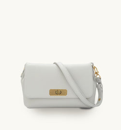 The Maisie Maxi Pale Grey Leather Bag