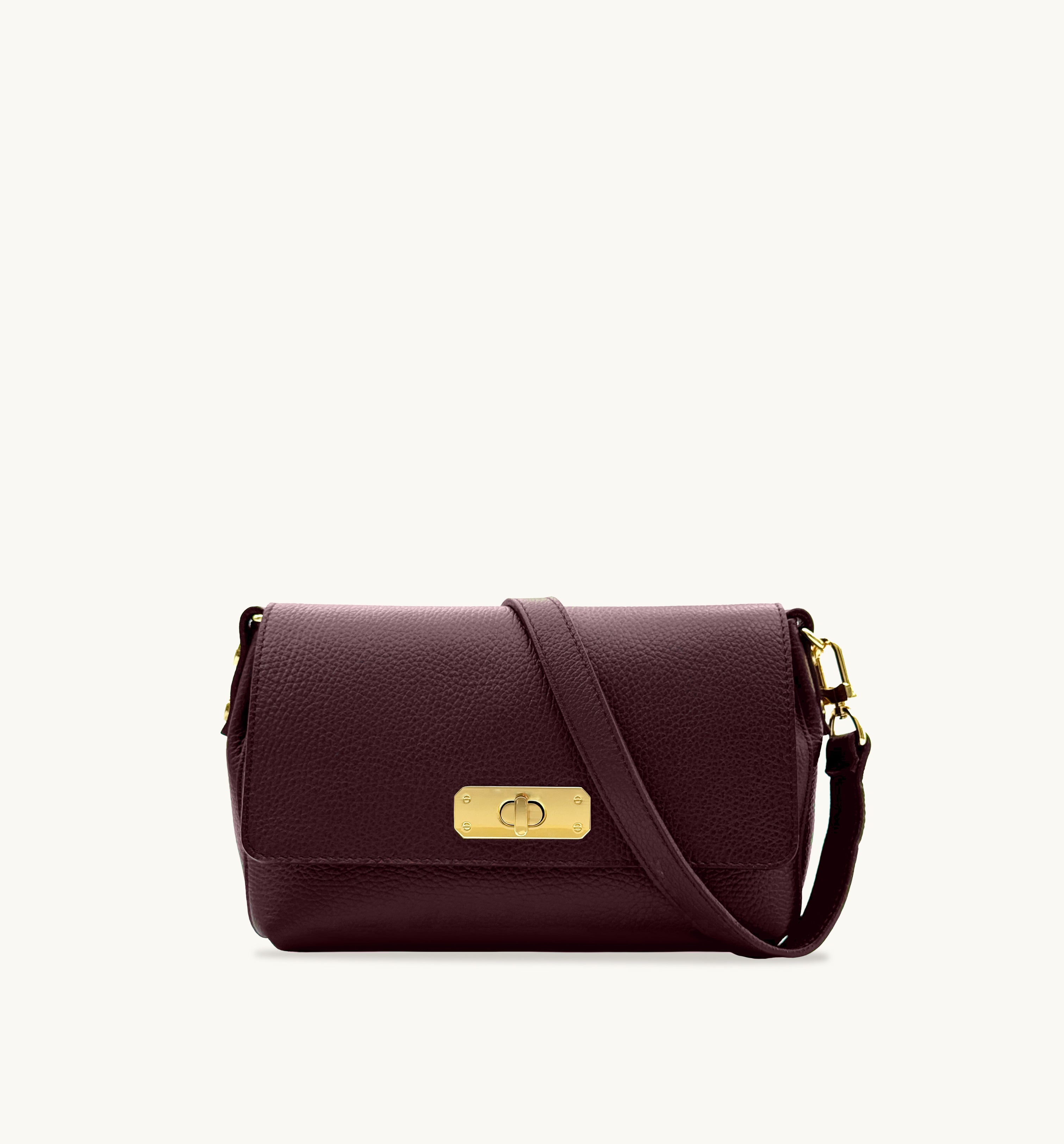 The Maisie Midi Burgundy Leather Bag