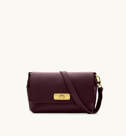The Maisie Midi Burgundy Leather Bag