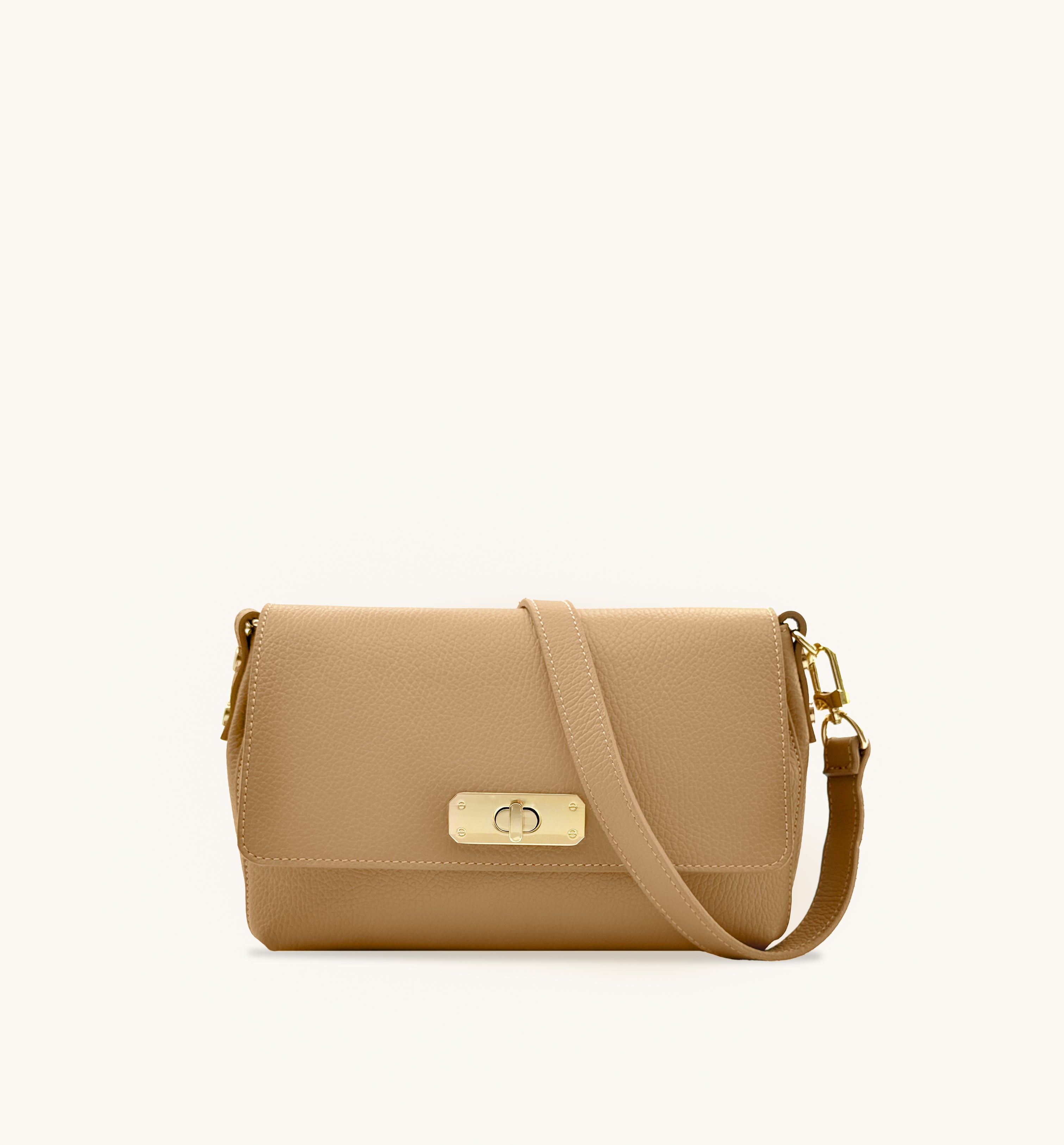 The Maisie Midi Sand Leather Bag