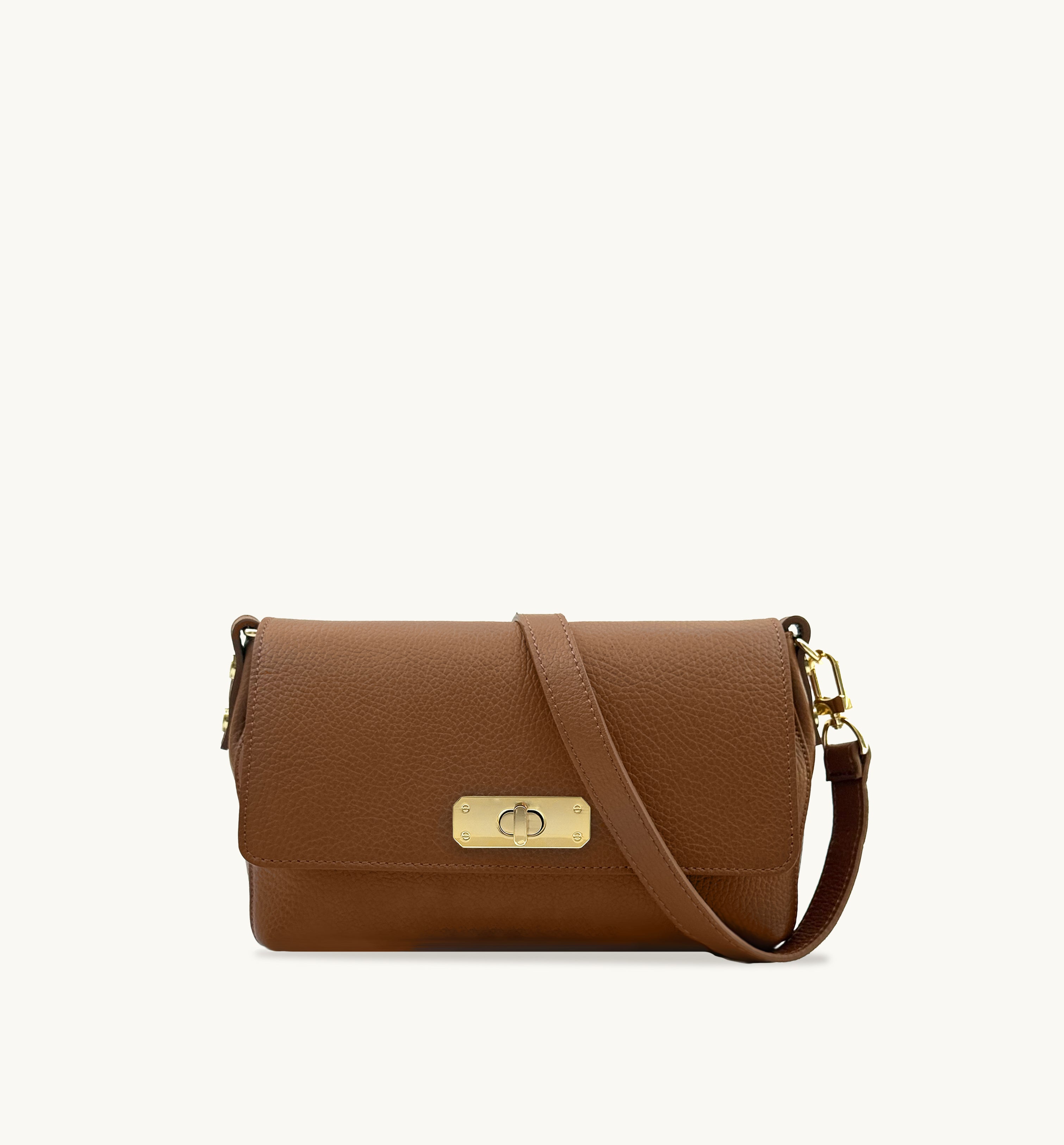 The Maisie Midi Tan Leather Bag