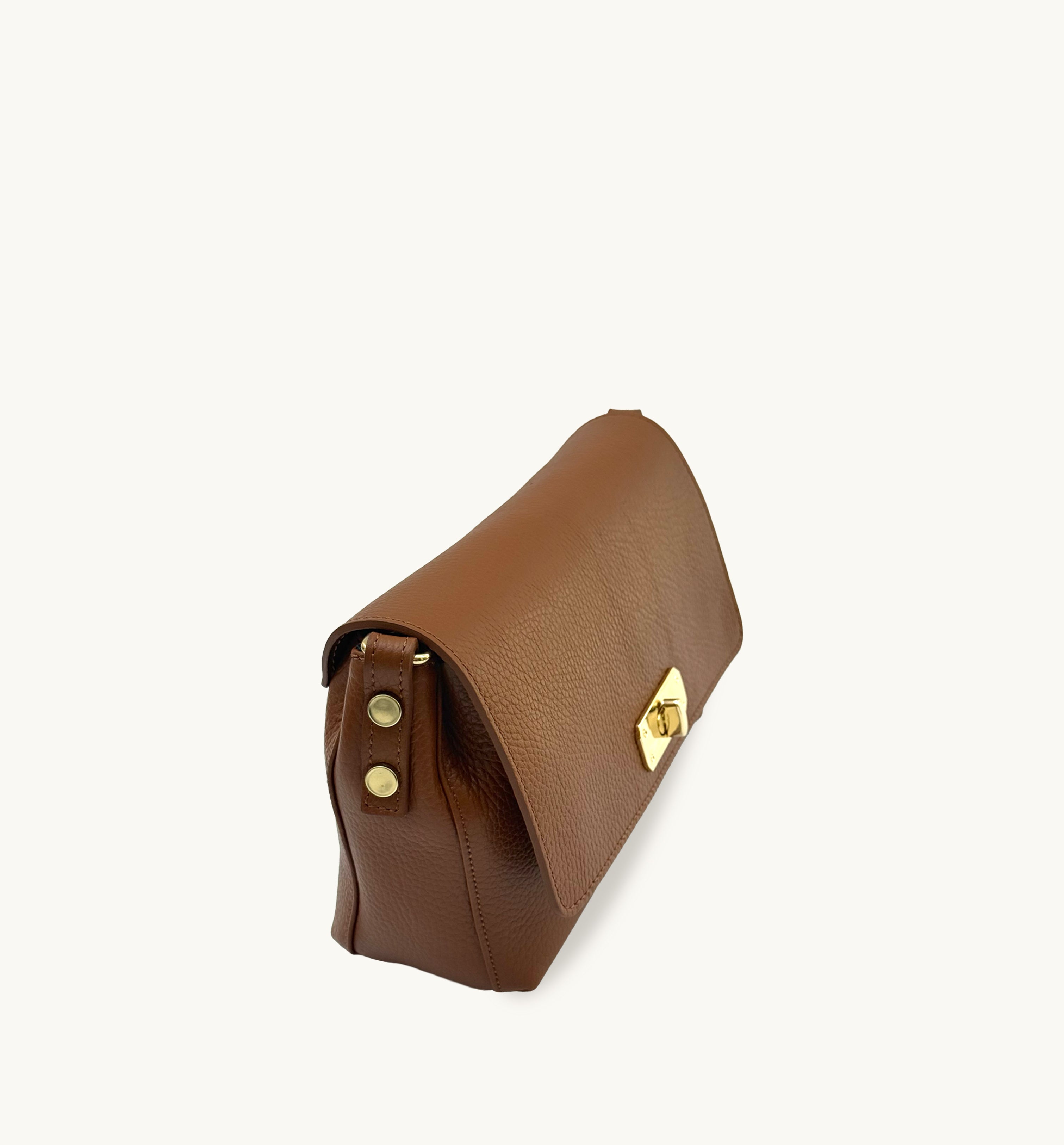 The Maisie Midi Tan Leather Bag