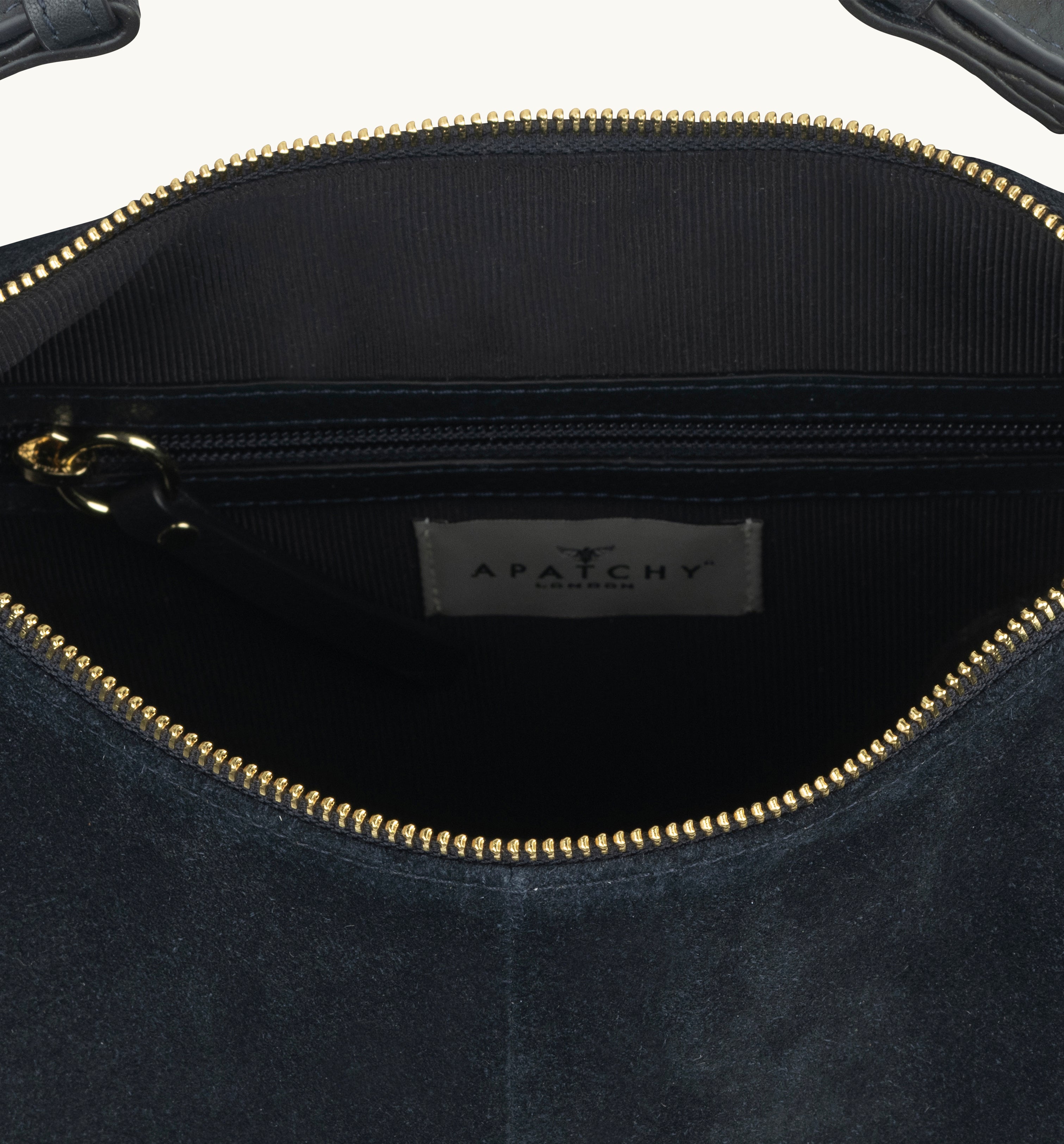 The Charlie Navy Suede Bag