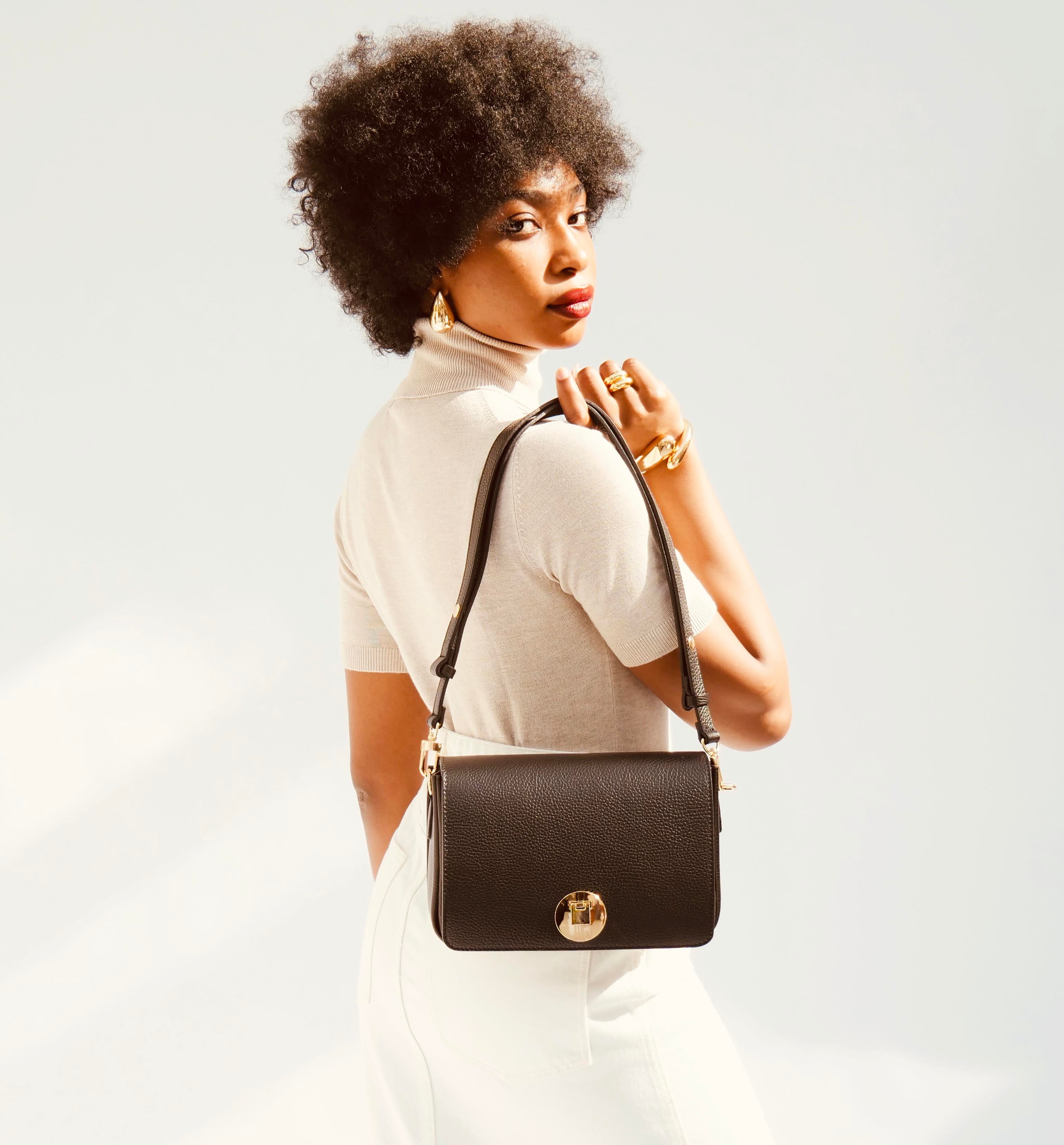 The Newbury Maxi Black Leather Bag