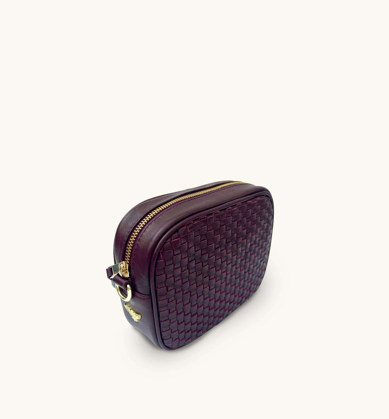 The Penelope Port Woven Leather Camera Bag