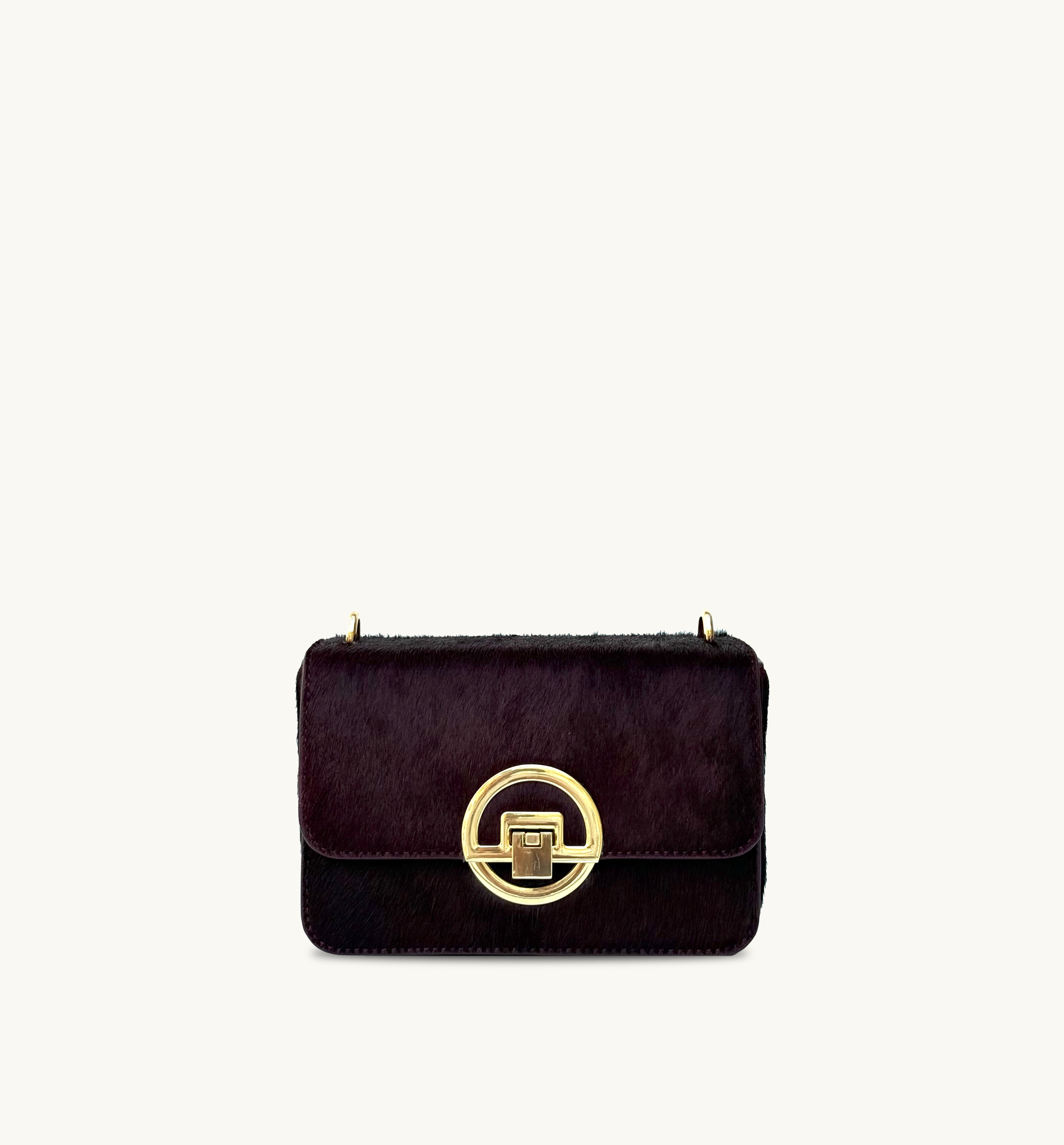 The Tilly Burgundy Hair-On Leather Bag