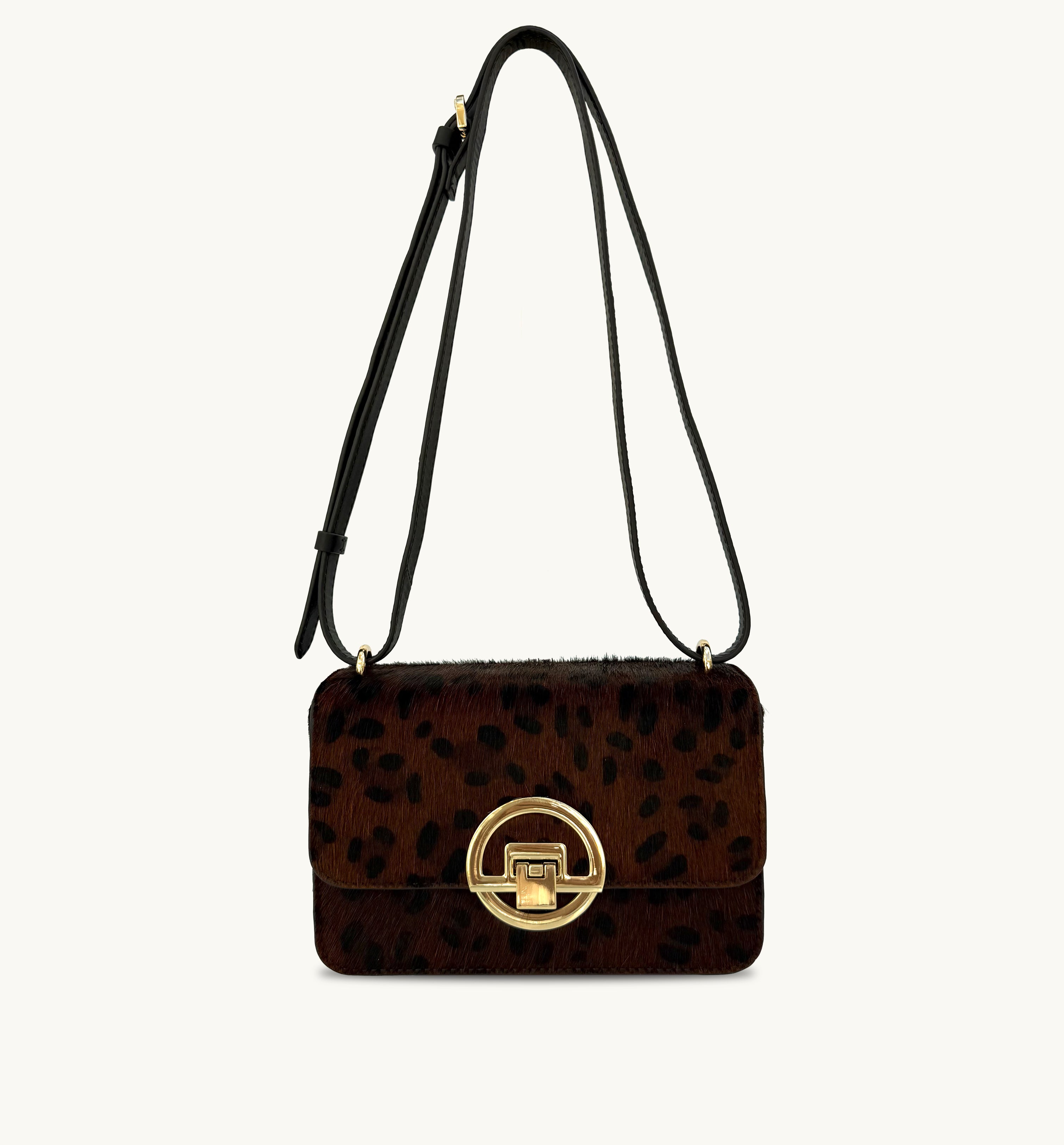 The Tilly Dark Leopard Hair-On Leather Bag