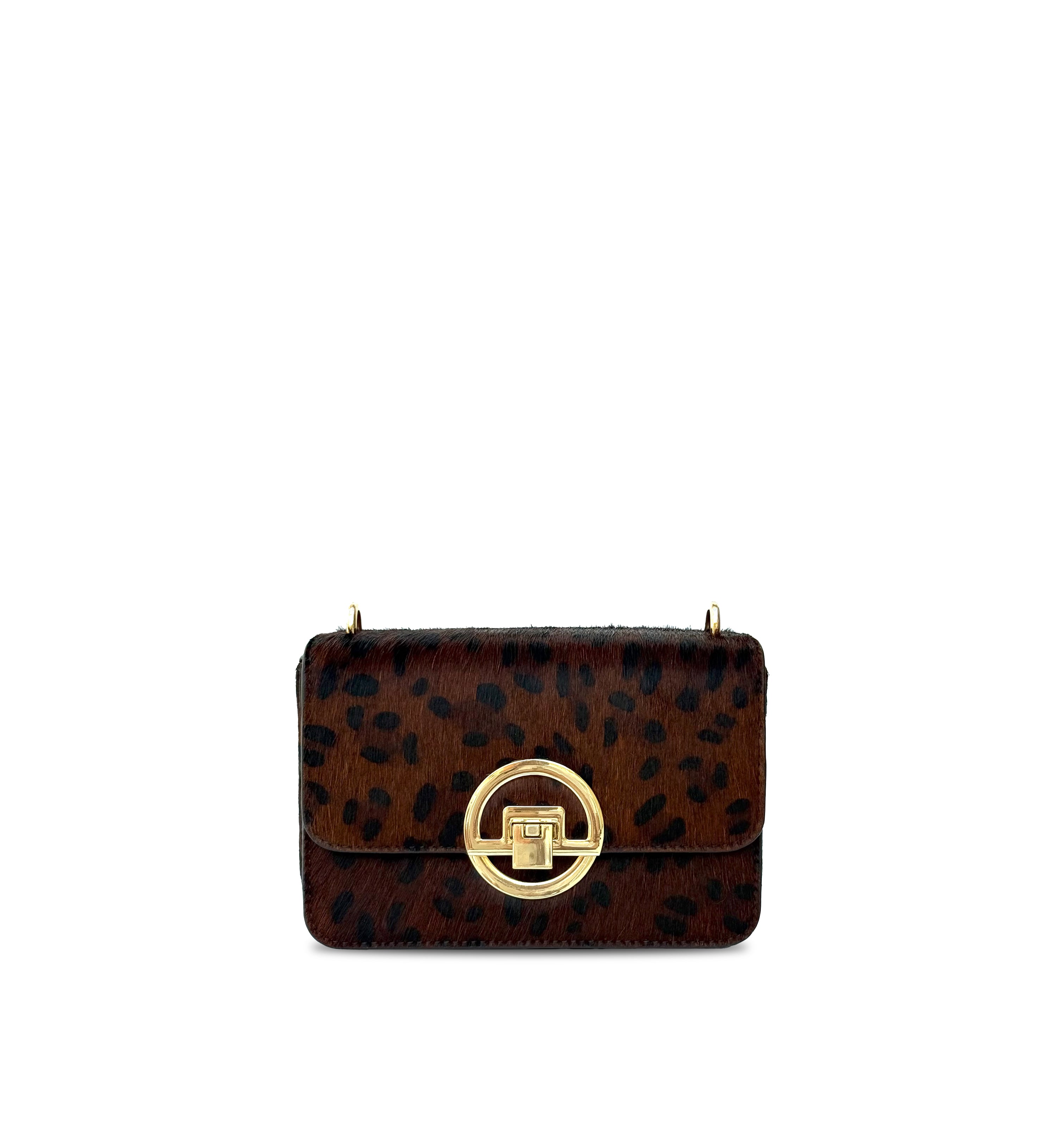 The Tilly Dark Leopard Hair-On Leather Bag