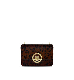 The Tilly Dark Leopard Hair-On Leather Bag