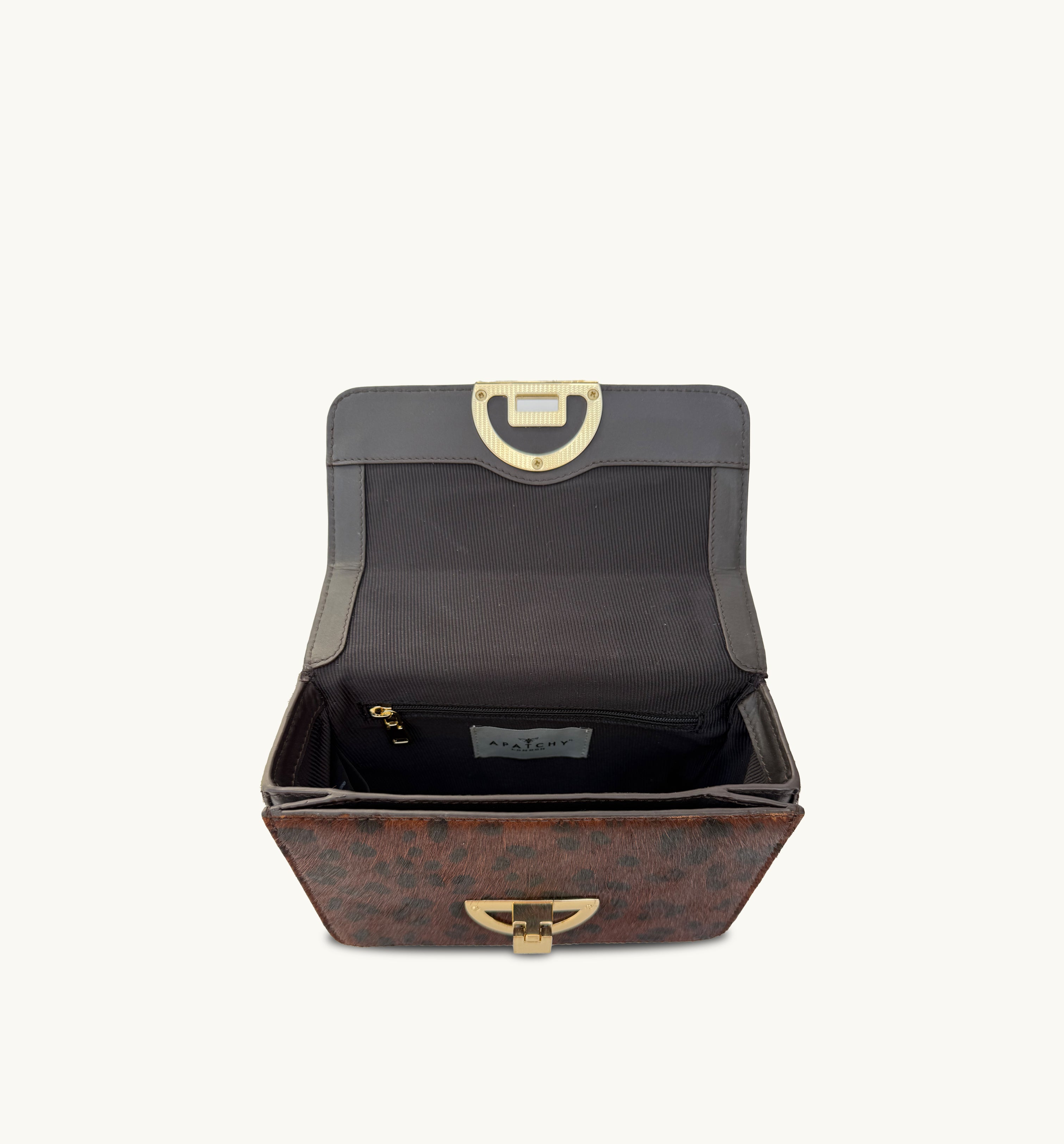 The Tilly Dark Leopard Hair-On Leather Bag