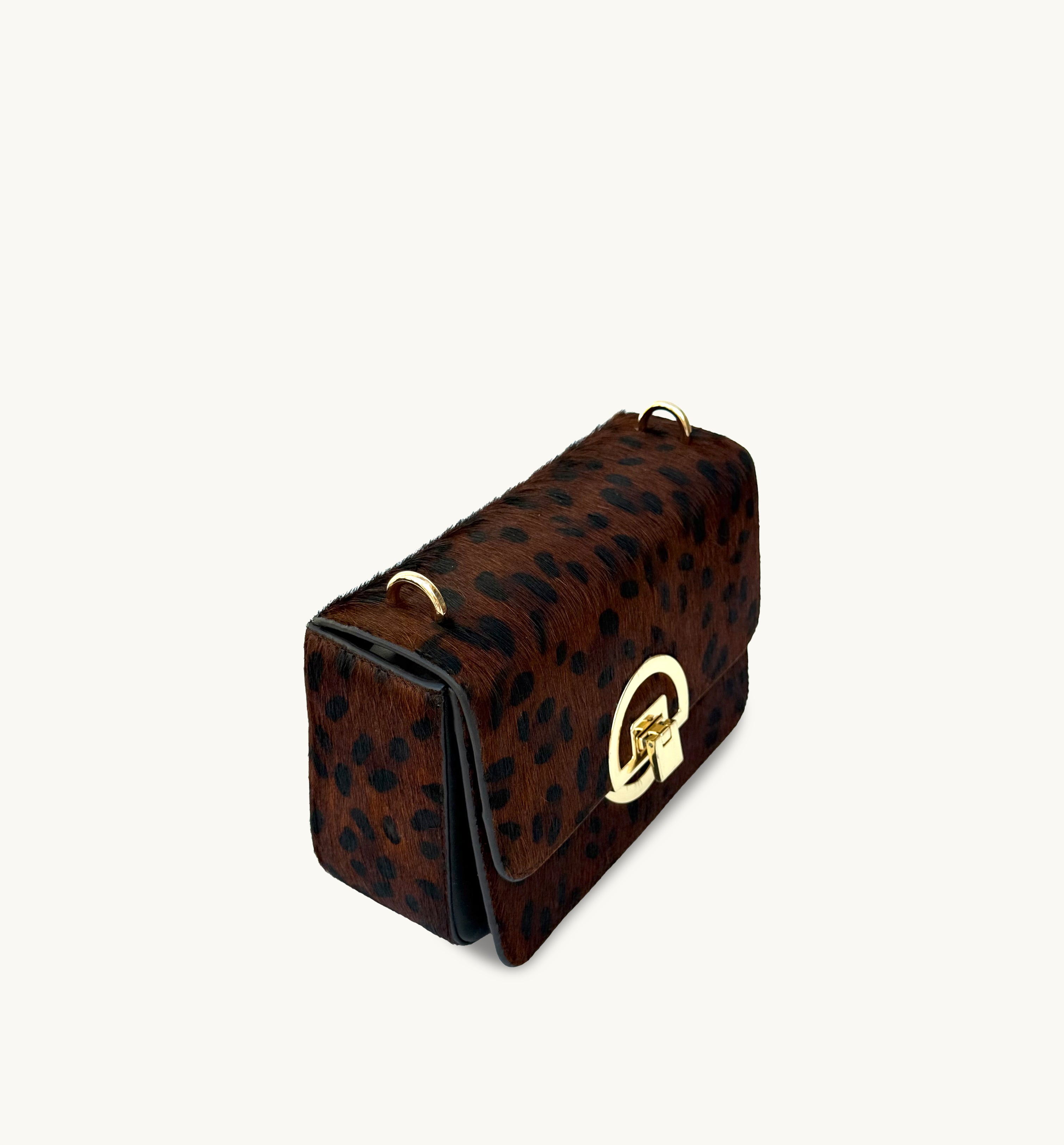 The Tilly Dark Leopard Hair-On Leather Bag