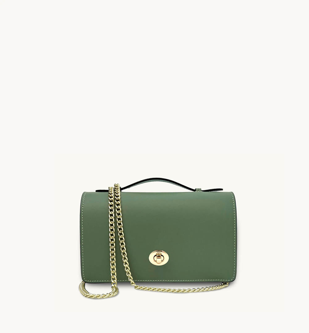 The Amelia Sage Green Leather Bag