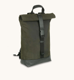 The Cavendish Waxed Canvas & Leather Backpack