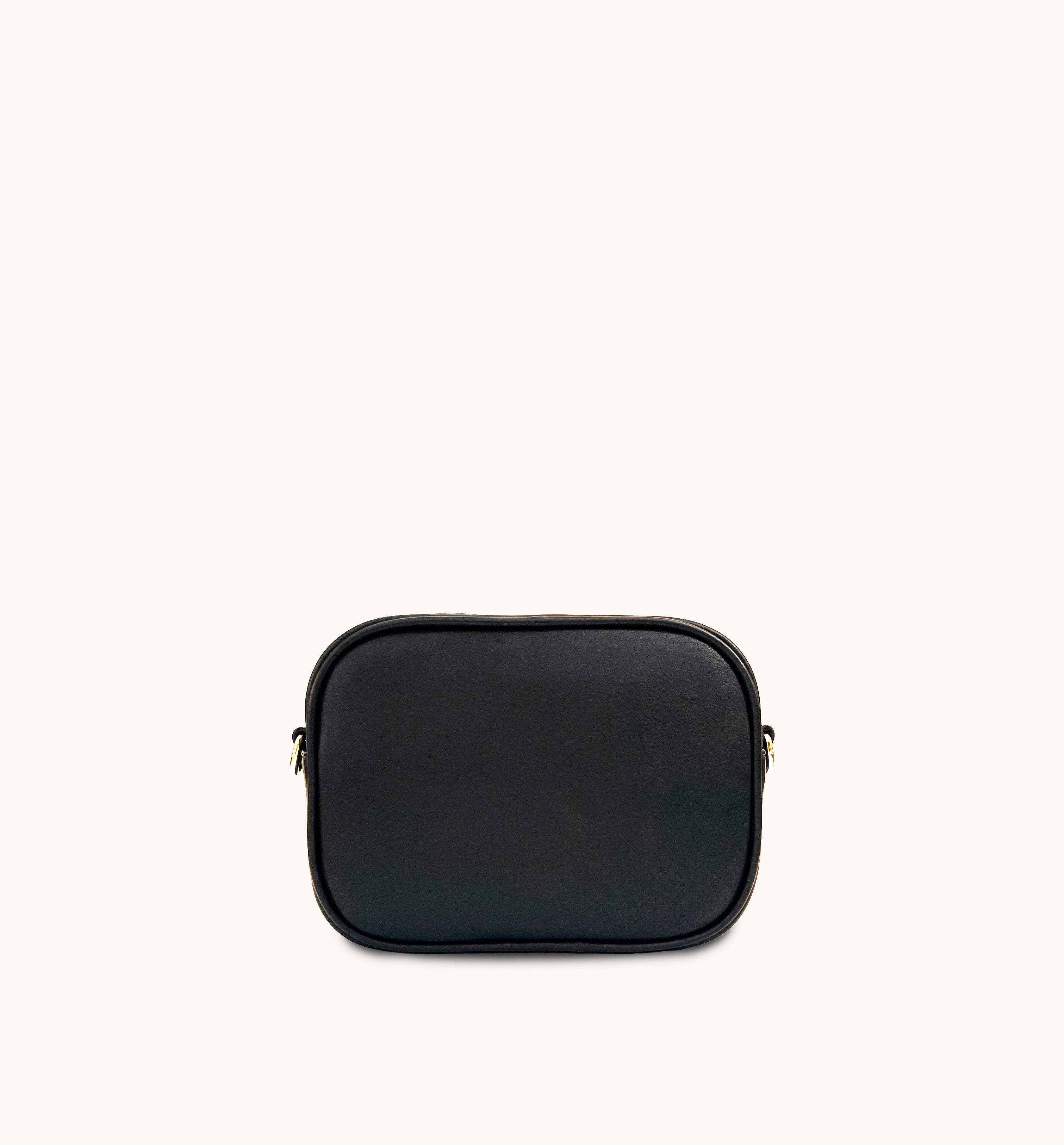 The Penelope Black Woven Leather Camera Bag